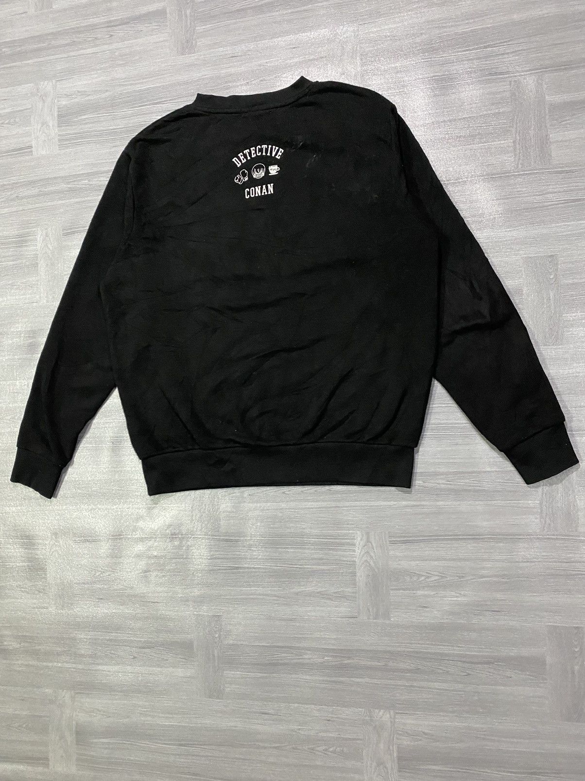 Anime Vintage 90s Detecvite Conan Black Sweatshirt Size US L / EU 52-54 / 3 - 12 Thumbnail