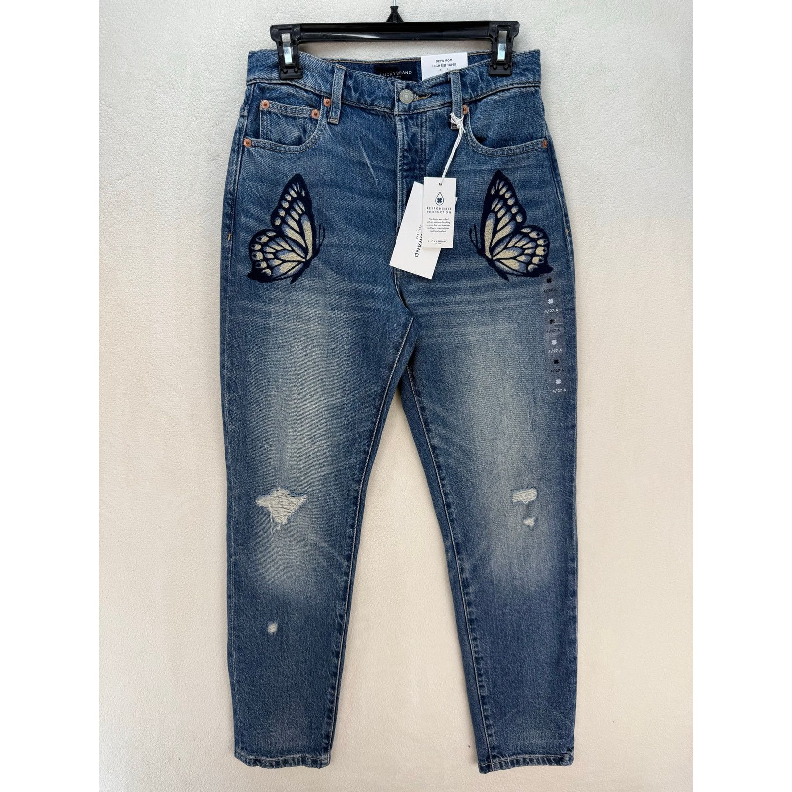 Lucky Brand LUCKY BRAND WOMEN'S 4/27A(ANKLE) HIGH RISE TAPER DREW MOM Size 27" / US 4 / IT 40 - 1 Thumbnail