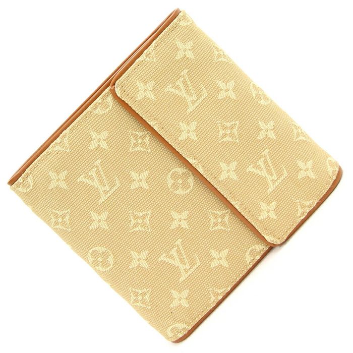 Louis Vuitton Louis Vuitton Trifold Wallet Monogram Porte Bier Cult Credit Monet M92441 Beige 9192