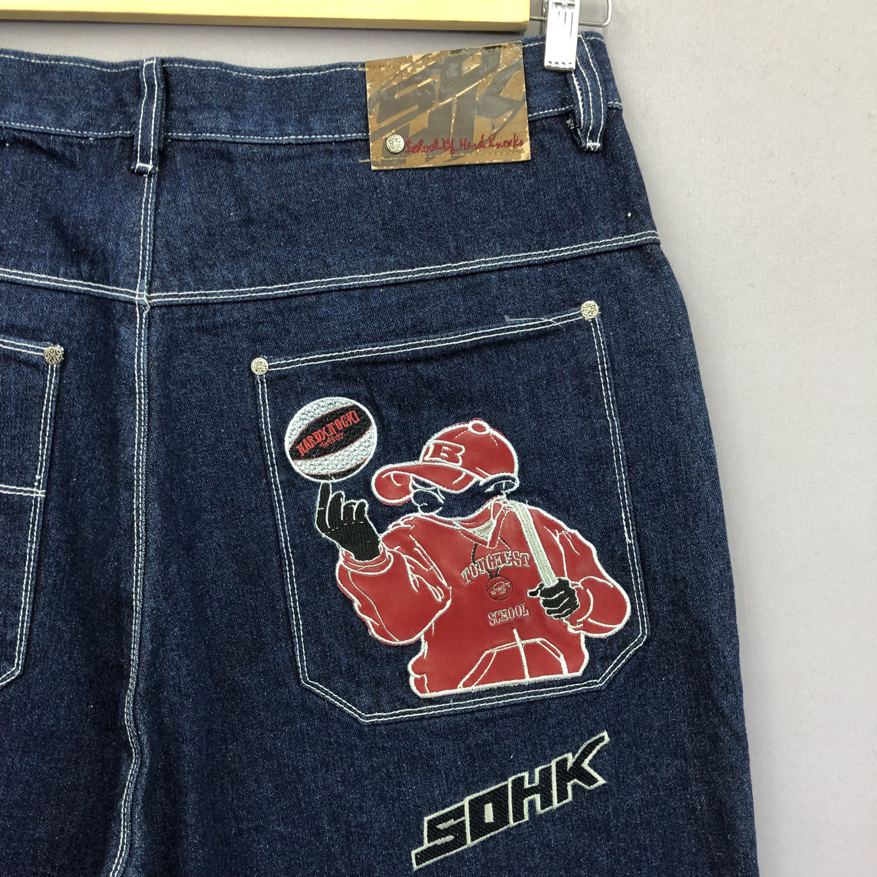 JNCO Crazy Vintage 90s JNCO Style Baggy Jeans SOHK Skater Denim Size US 38 / EU 54 - 6 Thumbnail