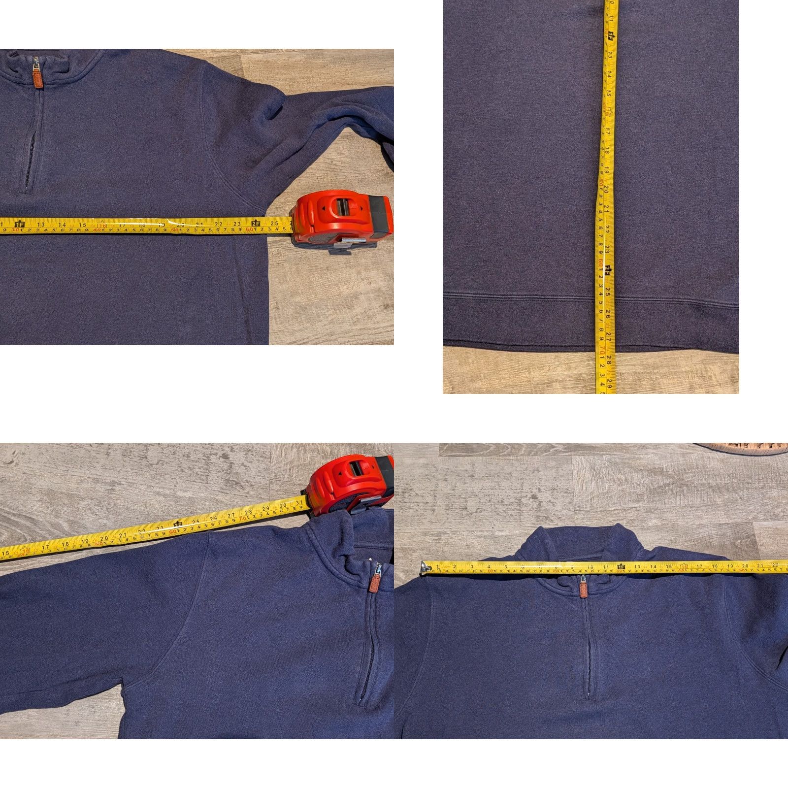 johnnie-O Johnnie-O Quarter Zip Pullover Cotton Sweater Heather Navy Sz L Pullover Regular Knit 1/4 Zip Mens Standing Logo Golf Preppy Classic Outdoor Size US L / EU 52-54 / 3 - 8 Thumbnail