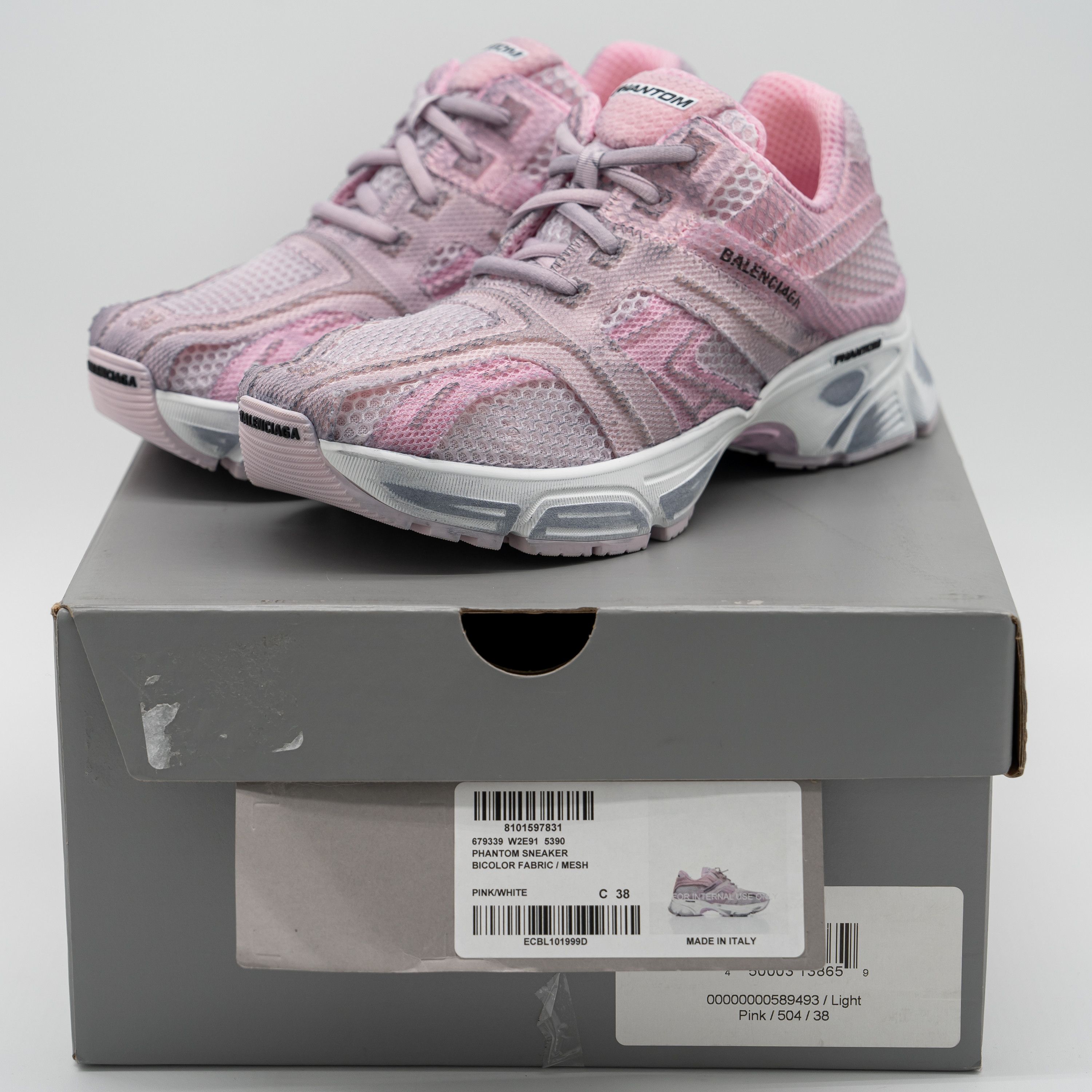 Balenciaga 38 EU 8 US Balenciaga Phantom Sneakers Pink Distressed Mesh Size US 8 / IT 38 - 12 Thumbnail