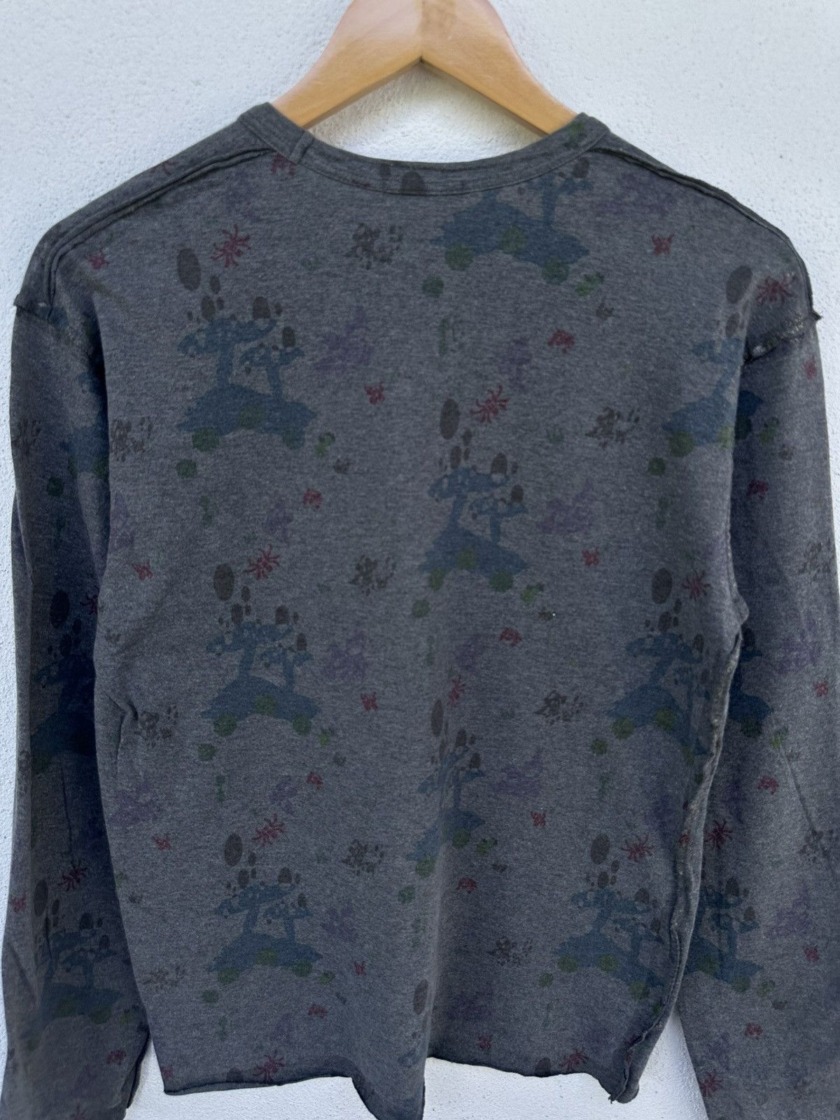2003 Comme Des Garcon Homme Ink Print Long Sleeve