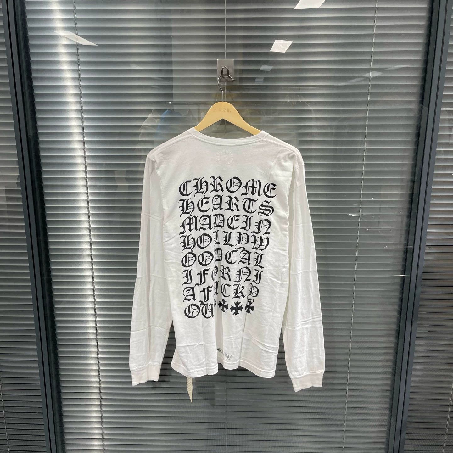 Chrome Hearts Chrome Hearts Scroll Label Sleeve Print White
