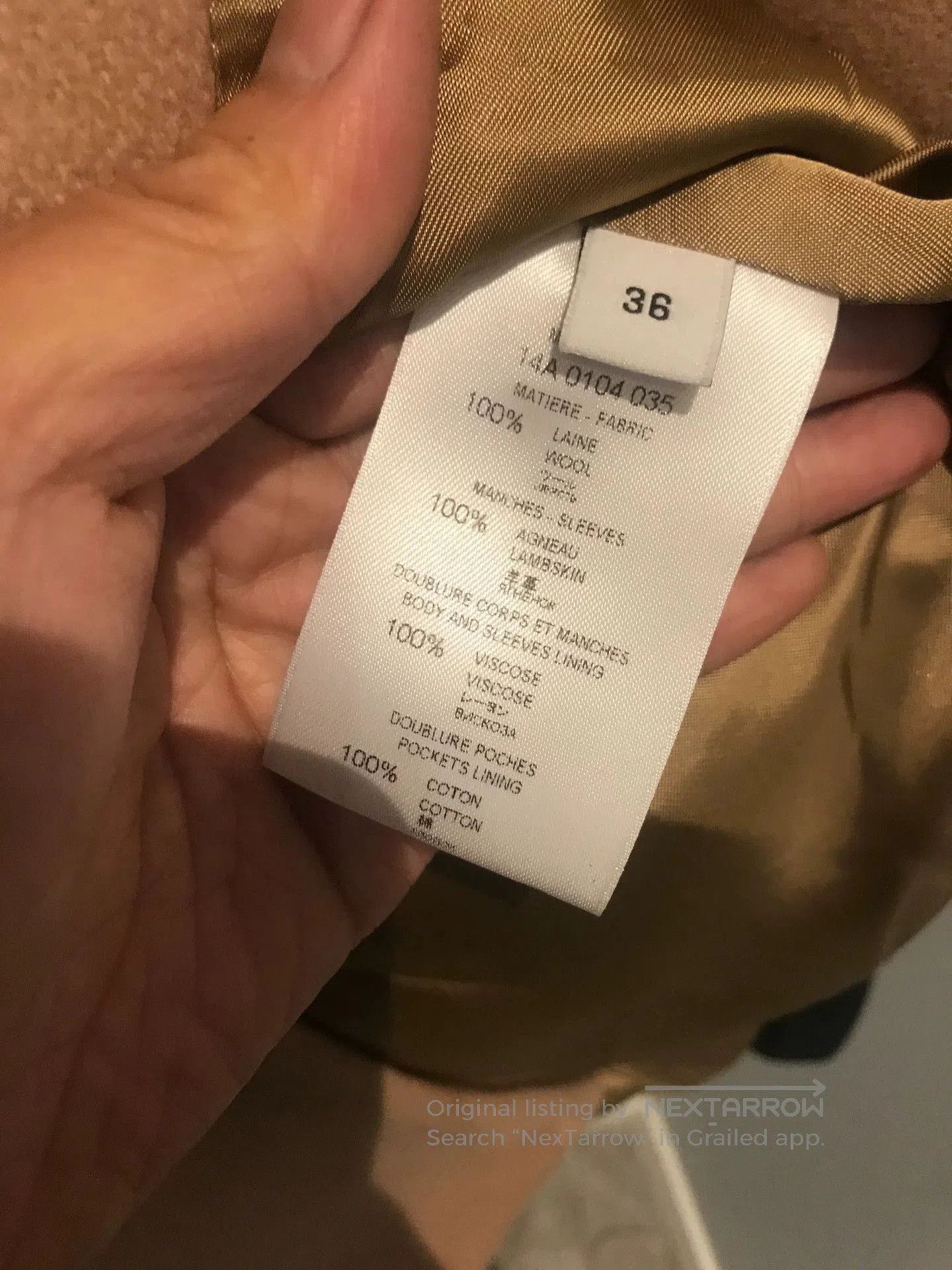 Givenchy Givenchy Wool Laser Leather Sleeve Coat. Size US S / EU 44-46 / 1 - 8 Thumbnail
