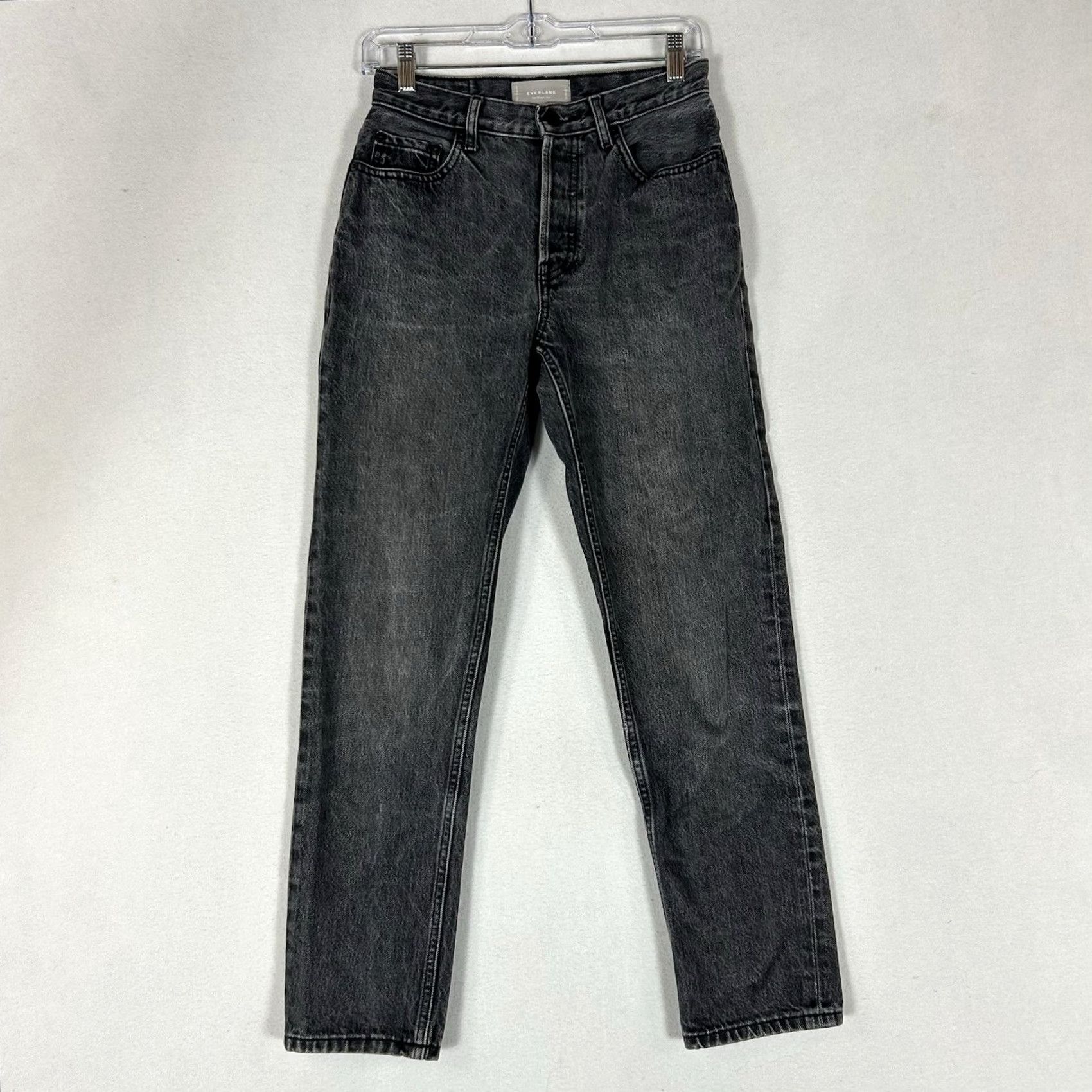 Everlane Everlane Jeans The Cheeky 25R Gray Denim Buttonfly Straight Womens Regular Size 25 Gray Denim Jeans 90s Theme Vintage No Size 42" / US 20 - 2 Thumbnail