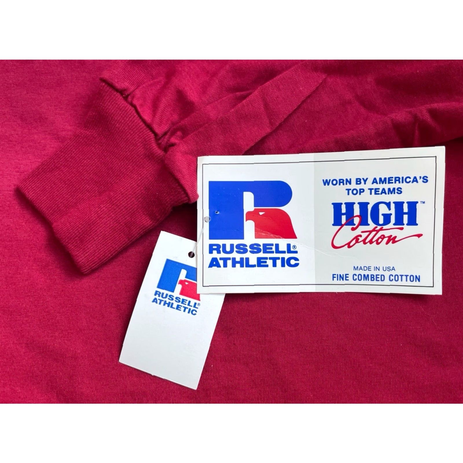 Russell Athletic VINTAGE Russell Athletic Mock Turtleneck Shirt Mens L Red 90s Deadstock NWOT Cardin... Size US L / EU 52-54 / 3 - 2 Thumbnail