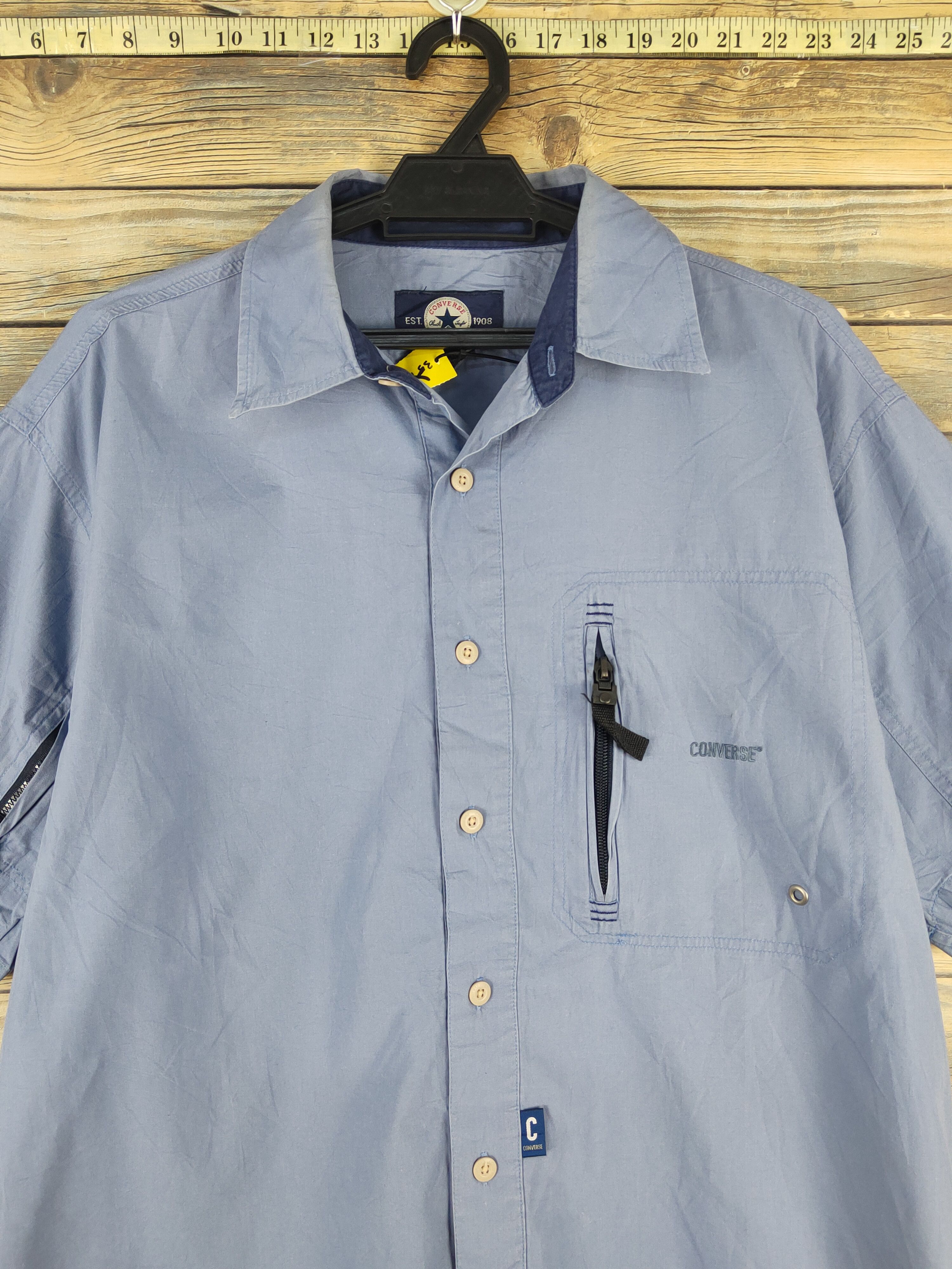 Converse Converse Blue Button Ups Shirts #W1650 Size US L / EU 52-54 / 3 - 2 Thumbnail
