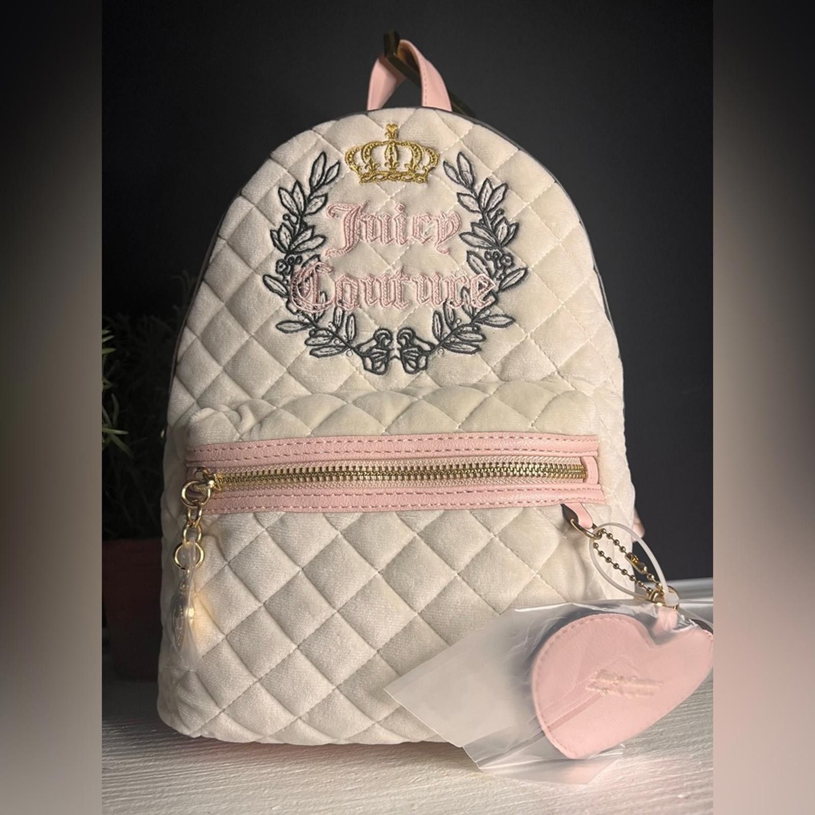 Juicy Couture Jeans Juicy Couture Royal Moment Medium Backpack Quilted W/ Charm Size ONE SIZE - 1 Thumbnail