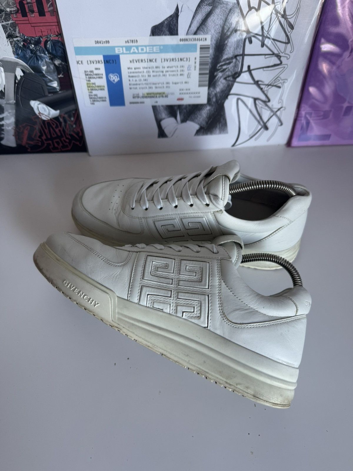 Givenchy Givenchy White 4G Logo Low Sneakers Luxury Designer Size US 9 / EU 42 - 8 Thumbnail