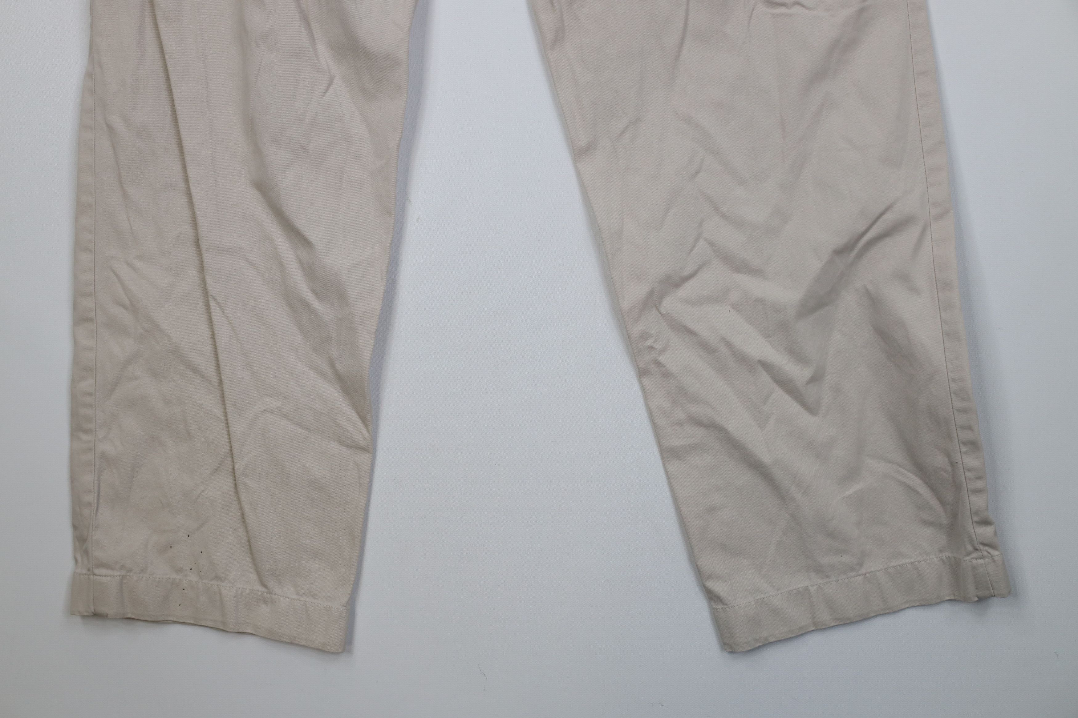 Polo Ralph Lauren Vintage 90s Ralph Lauren Wide Leg Chino Pants Beige Cotton Size US 34 / EU 50 - 12 Thumbnail