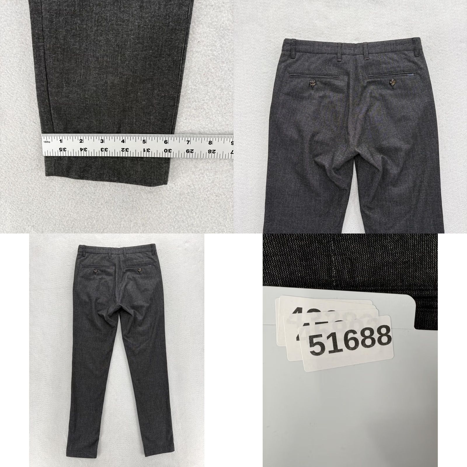 Ted Baker Ted Baker Haloe Chino Pants Mens 30x32 Gray Slim Fit Stretch Casual Workwear Size US 30 / EU 46 - 9 Thumbnail