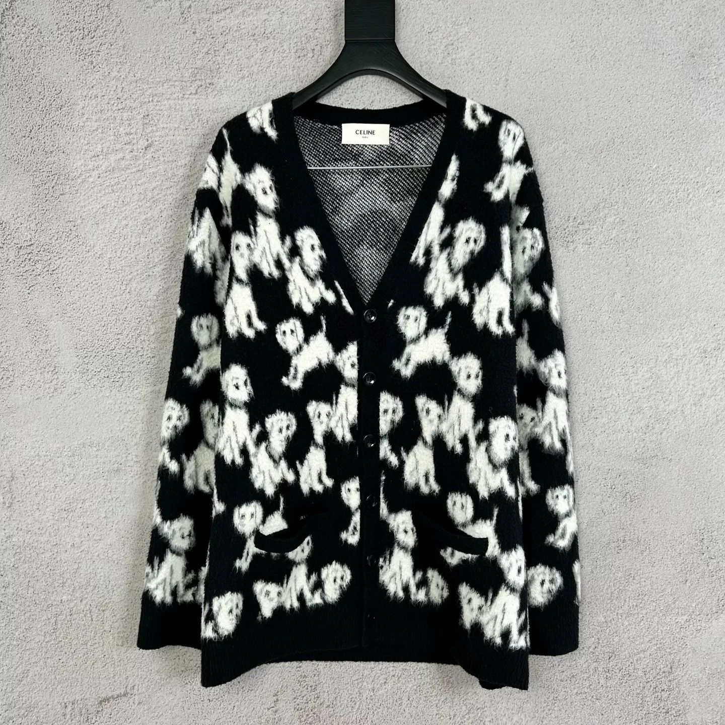 Celine CELINE x Amy Dorian Dog Jacquard Cardigan Size M / US 6-8 / IT 42-44 - 1 Thumbnail