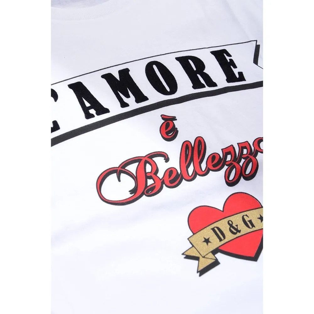 Dolce & Gabbana Dolce & Gabbana L'Amore E Bellezza Cotton T-shirt 38 XS Size XS / US 0-2 / IT 36-38 - 5 Thumbnail