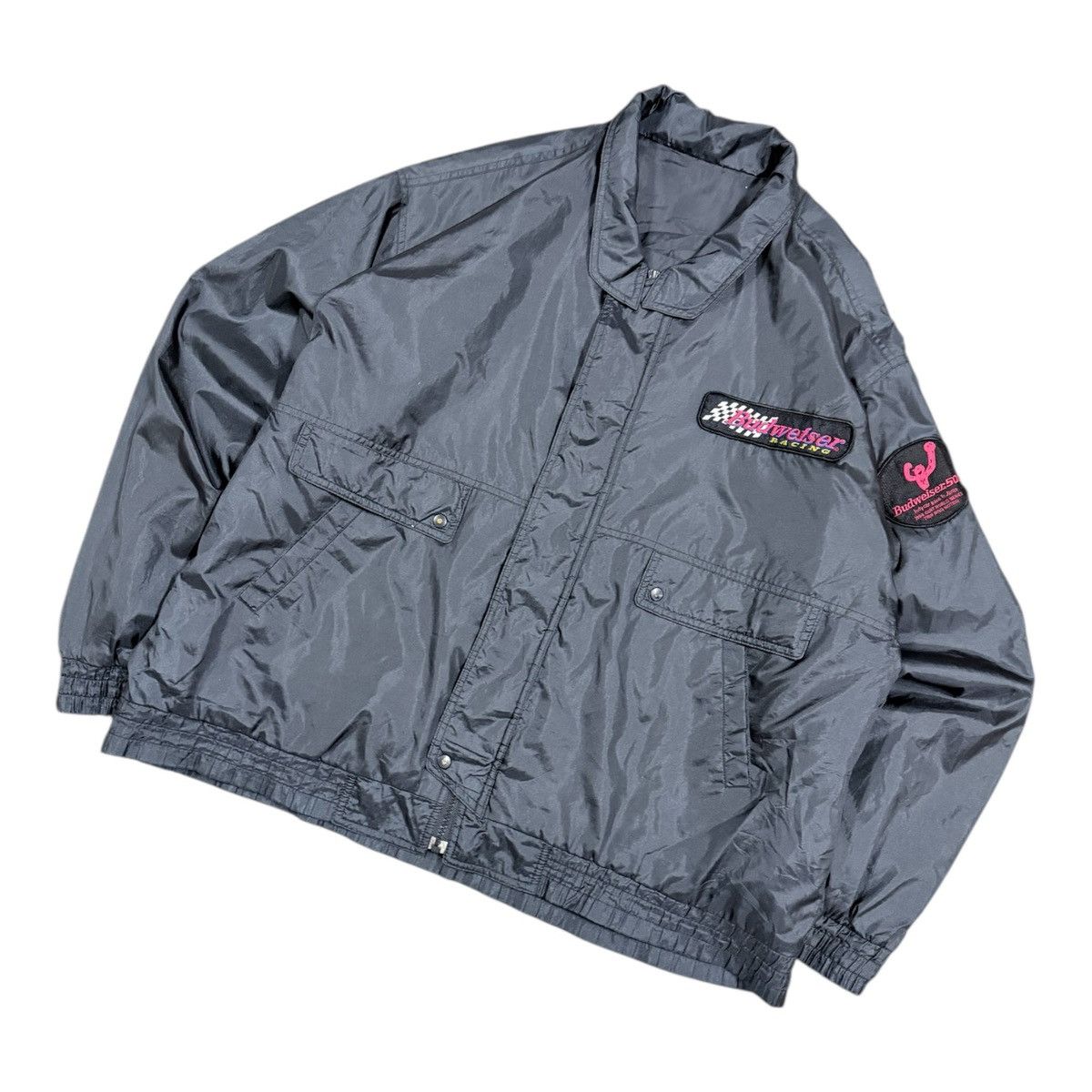 Budweiser Vtg🔥1998 Budweiser Race Indy Car 500 Bomber Jacket Size US XL / EU 56 / 4 - 7 Thumbnail