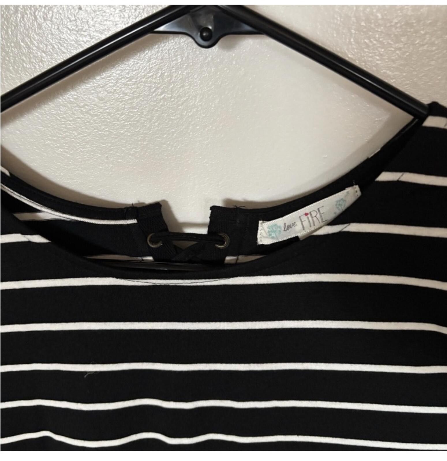 Other (Love, Fire) Black and White Striped Women's dress Size M / US 6-8 / IT 42-44 - 2 Thumbnail