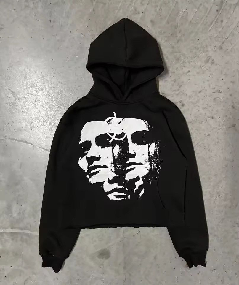 Other 2000s Vintage Streetwear Portrait Oversized Hoodie Size M / US 6-8 / IT 42-44 - 1 Thumbnail