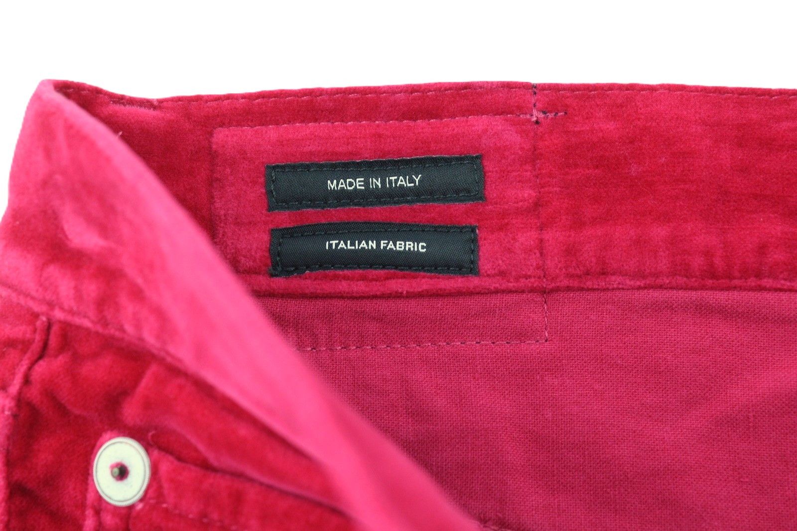 R13 BOYFRIEND 26 Raspberry Velvet Linen Cropped Trousers 85845 Size 26" / US 2 / IT 38 - 7 Thumbnail
