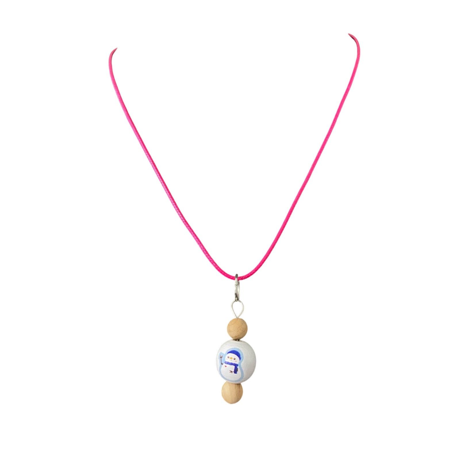 Handmade snowman pendant necklace Size ONE SIZE - 1 Thumbnail