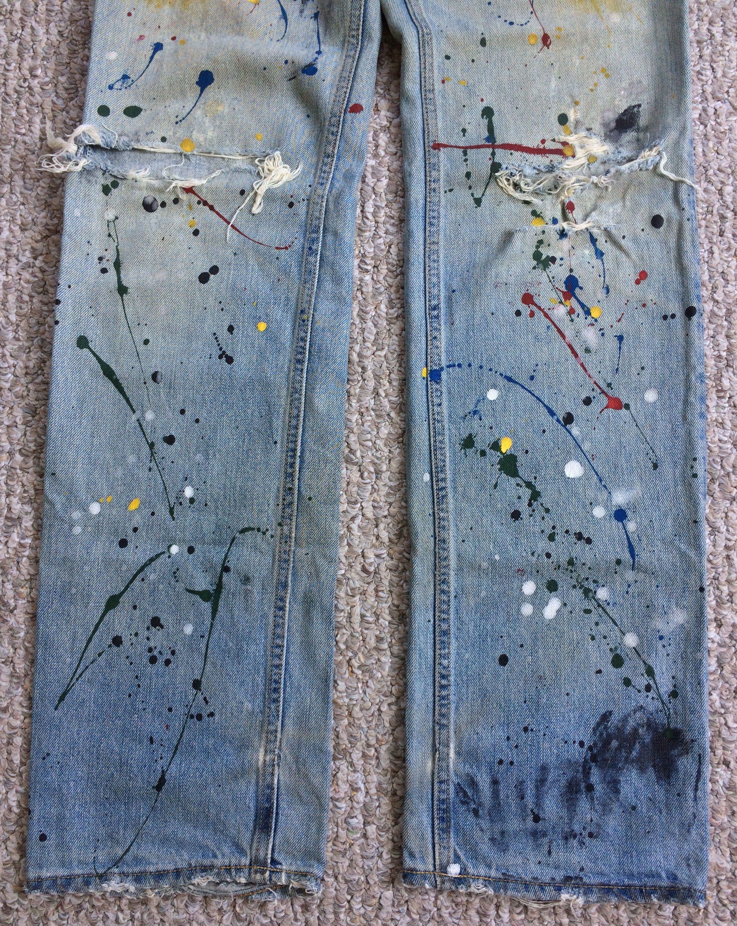Number (N)ine SS06 Painted Denim Size US 30 / EU 46 - 3 Thumbnail