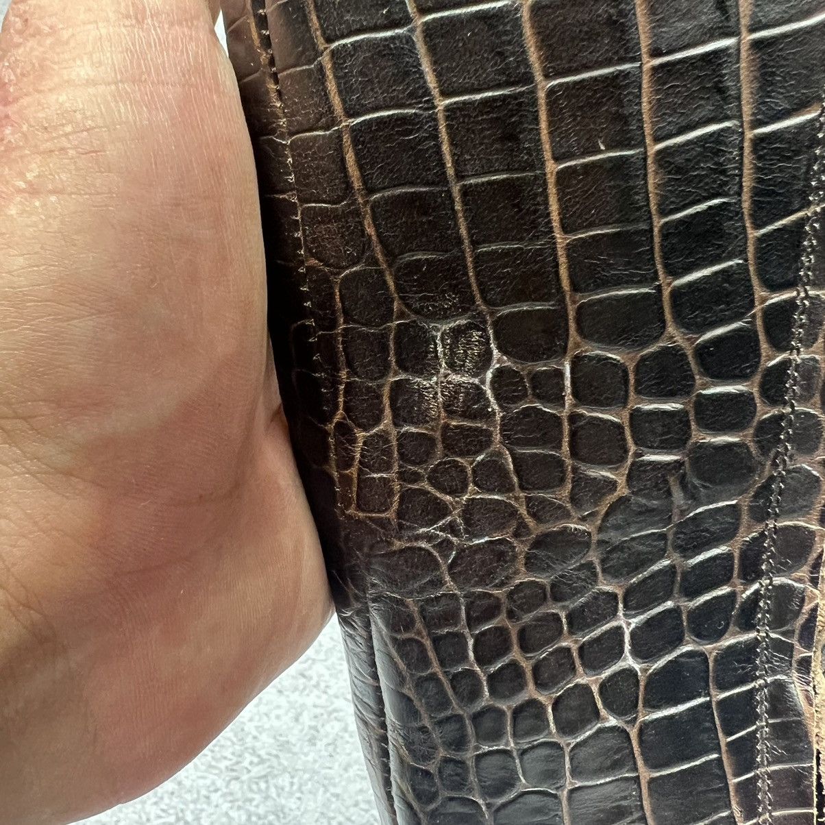 Other Vintage Free Lance Paris Crocodile Embossed Leather Boost Size US 7 / IT 37 - 15 Thumbnail