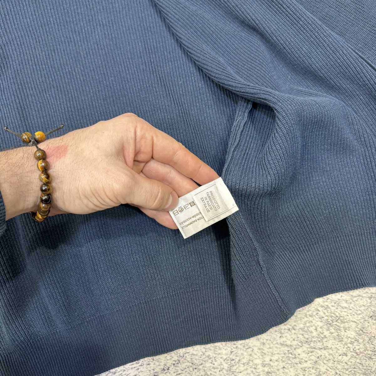 Other Kangra Italy Full Zip Cotton Cardigan Sweater Blue M size Size US M / EU 48-50 / 2 - 7 Thumbnail