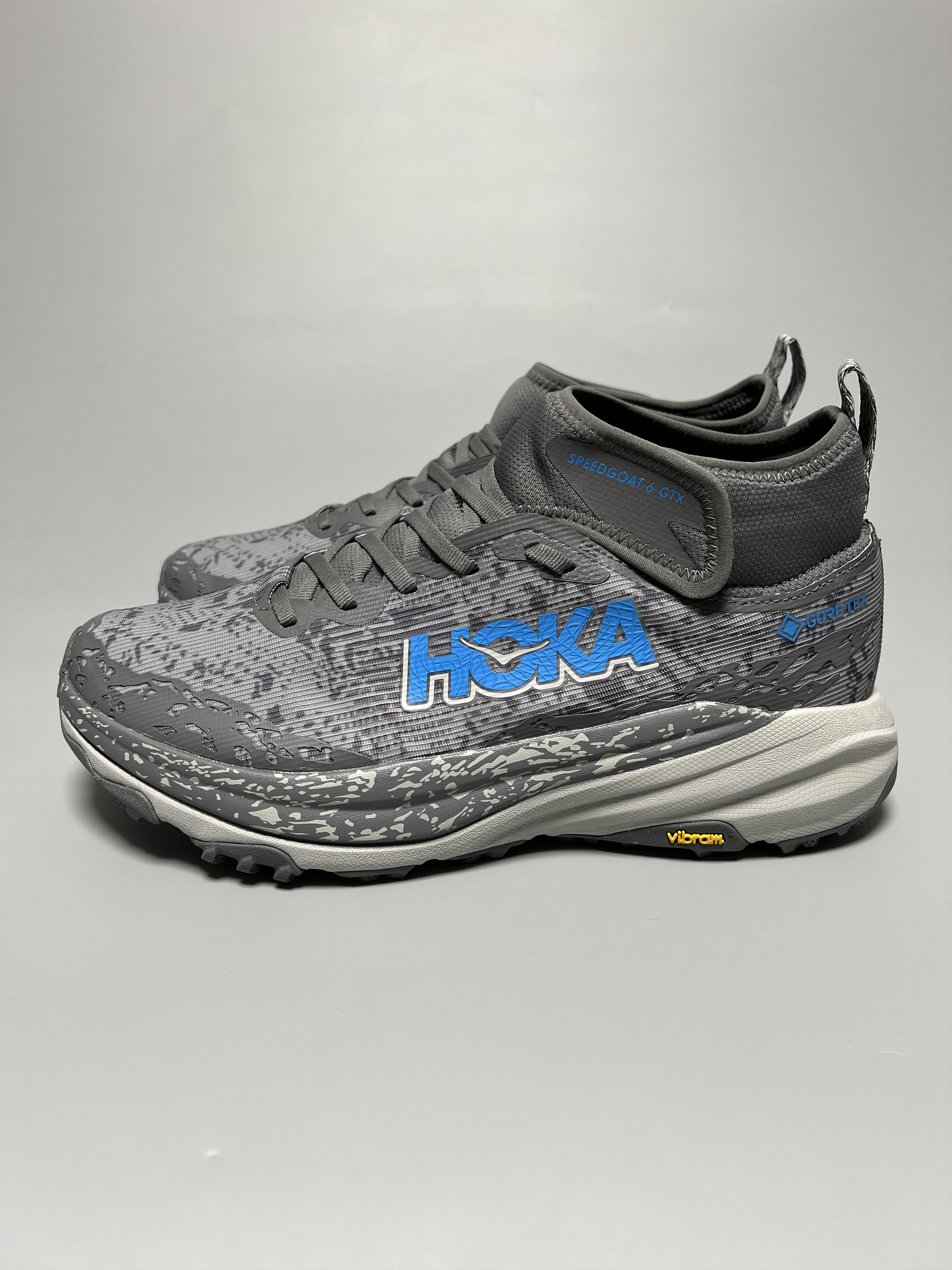 Goretex x Hoka 10D Hoka One One Speedgoat 6 Mid Gtx Trail Running Shoes in Grey, Men's