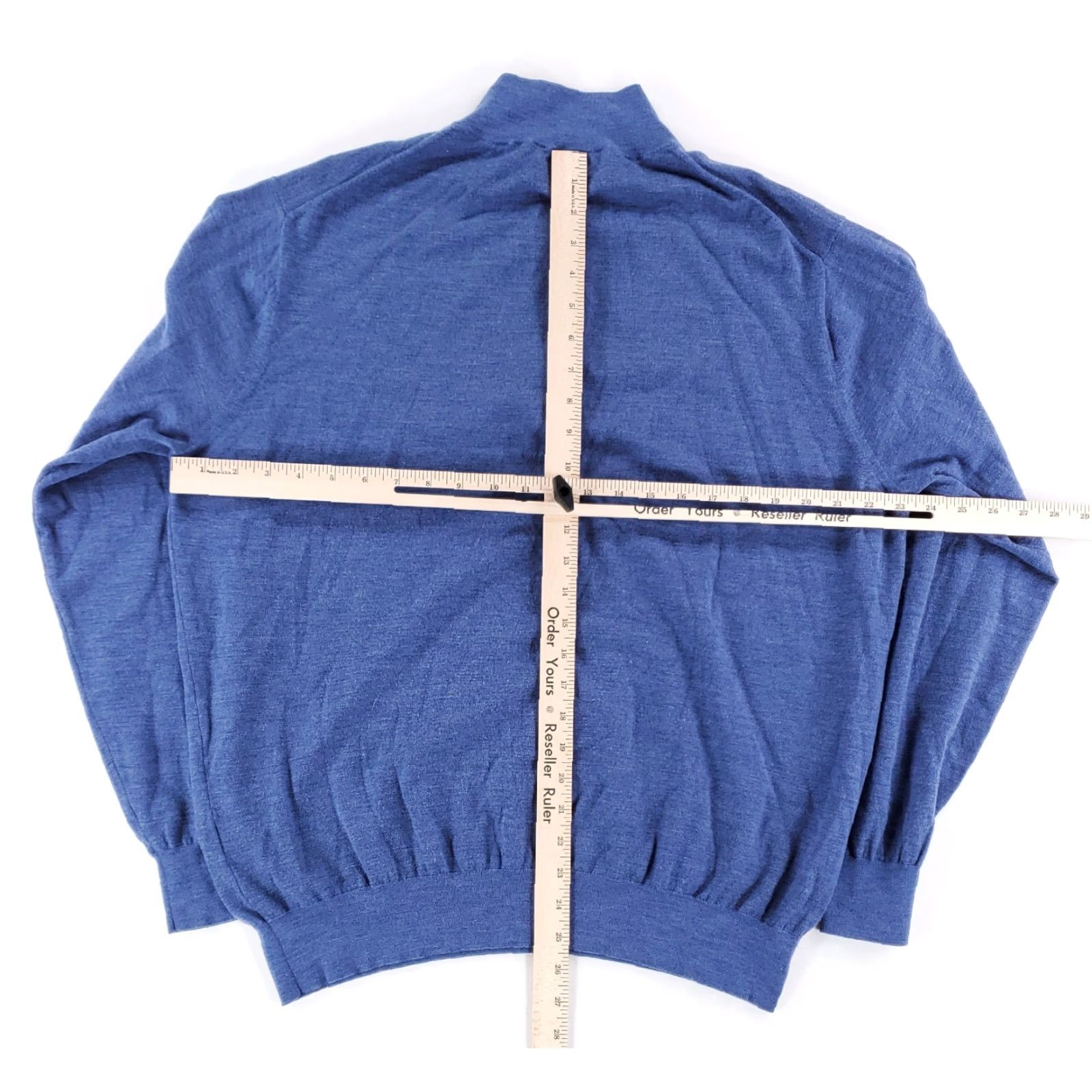 Peter Millar Peter Millar Excursionist Flex Wool Blend 1/4 Zip Pullover Blue Mens XXL Shirt Size US XXL / EU 58 / 5 - 4 Thumbnail