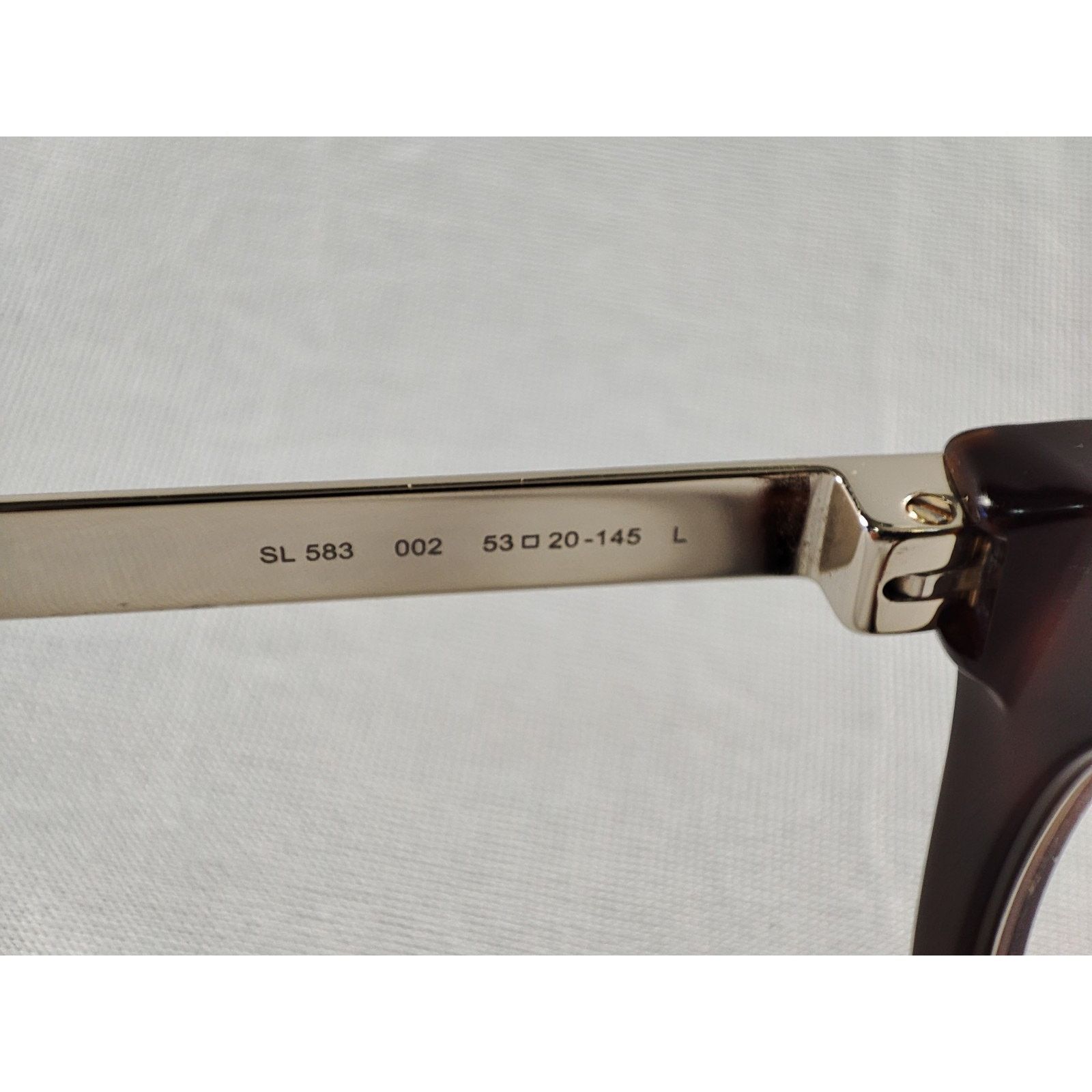 Saint Laurent Paris Saint Laurent SL 583 Havana Silver Eyeglasses Frames Italy Size ONE SIZE - 5 Thumbnail