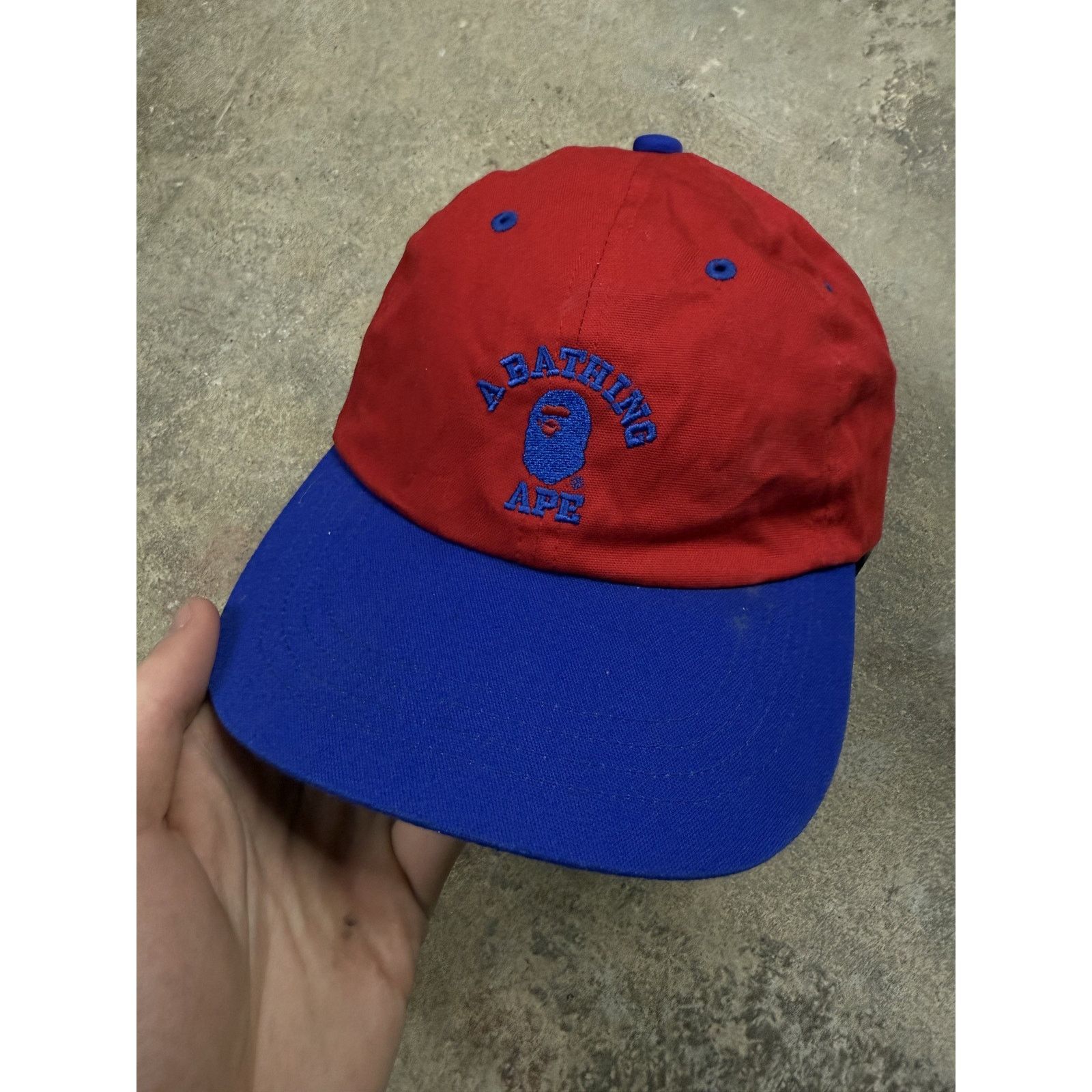 Bape BAPE 6 Panel Cap Blue Red Used OS Size ONE SIZE - 1 Thumbnail