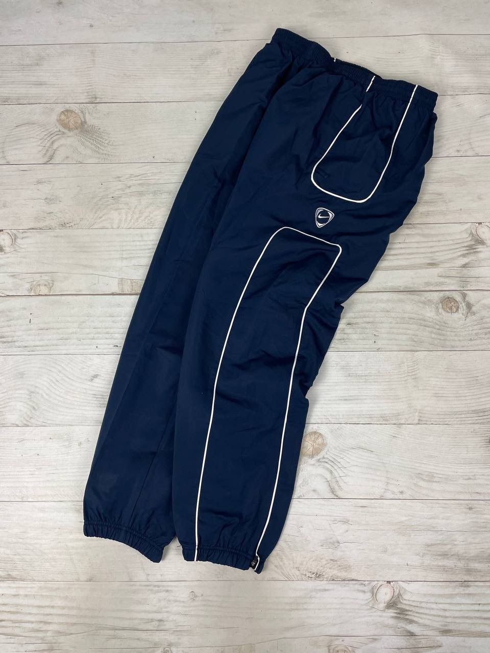 Nike Vintage Nike Tracl Pants 00s Swoosh Striped Drill Size US 36 / EU 52 - 1 Thumbnail