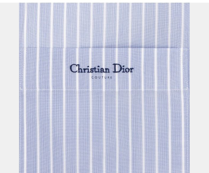 Dior o1w1db11124 Cotton Poplin Couture Shirt in Blue Size US M / EU 48-50 / 2 - 3 Thumbnail