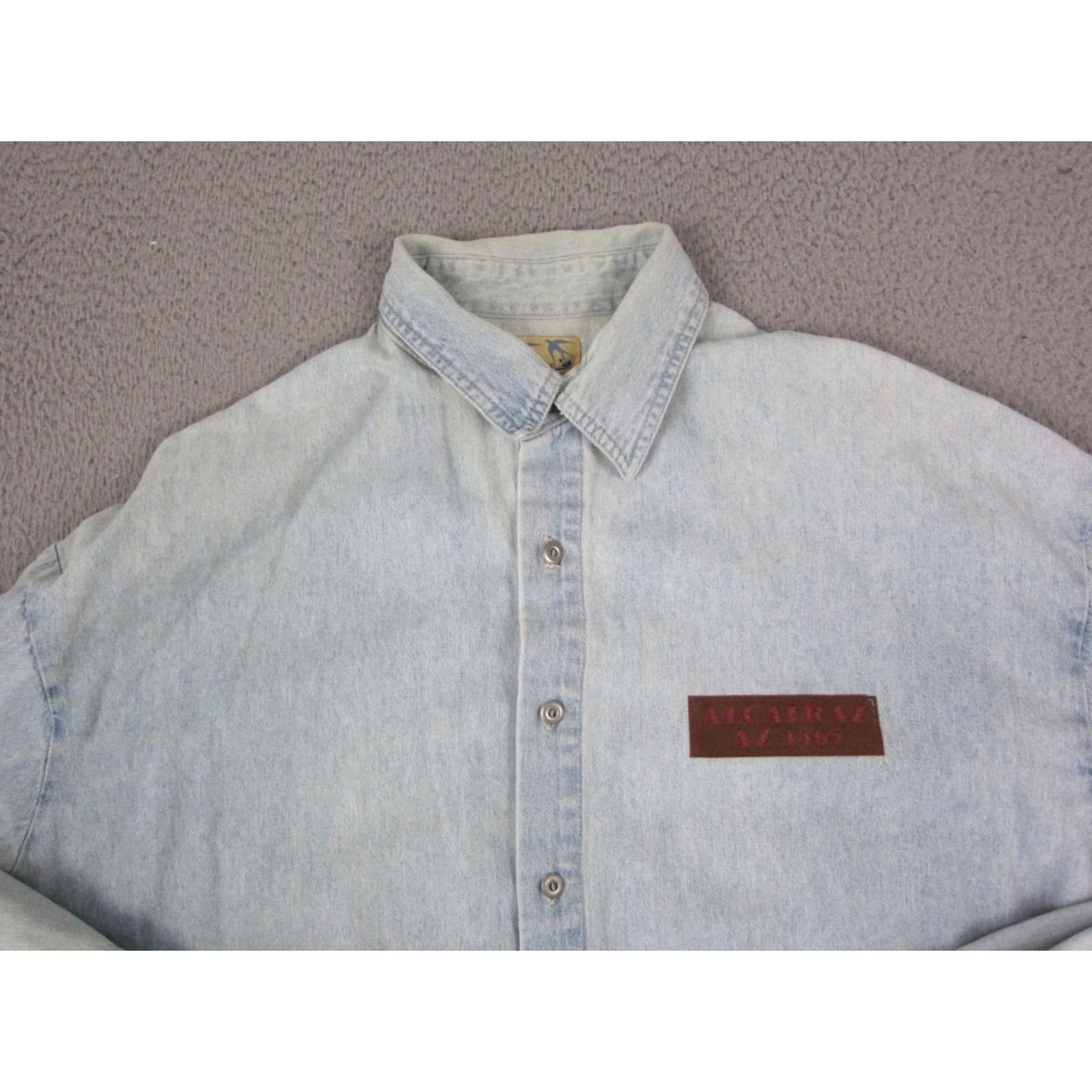 Denime VINTAGE Shirt Mens 2XL Blue Alcatraz Denim Federeal Penitentiary Size US XXL / EU 58 / 5 - 4 Thumbnail