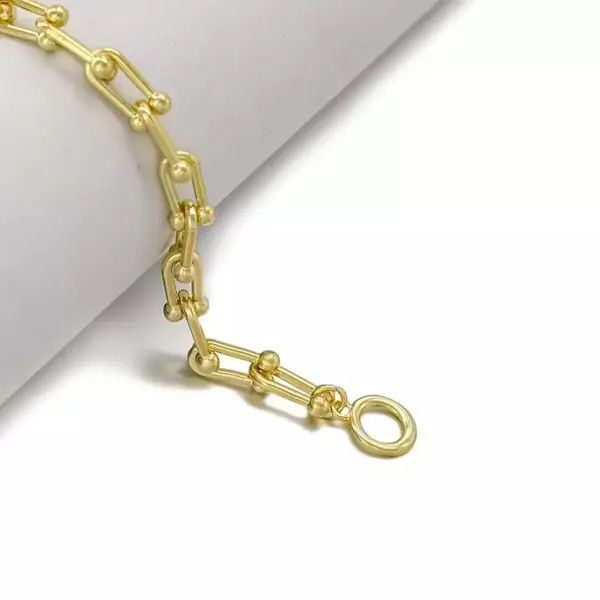 VIBE Gold Chain Link U-shape Vintage Jewelry Bracelet Size ONE SIZE - 3 Thumbnail