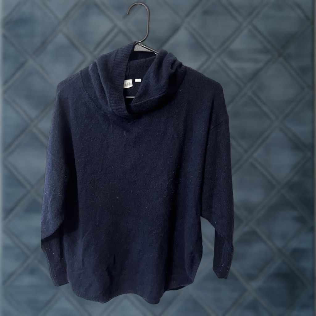 Gap VINTAGE Gap Womens Sweater Hoodie Pullover Knit Medium Petite Navy Blue Acrylic Mix MP Size M / US 6-8 / IT 42-44 - 1 Thumbnail