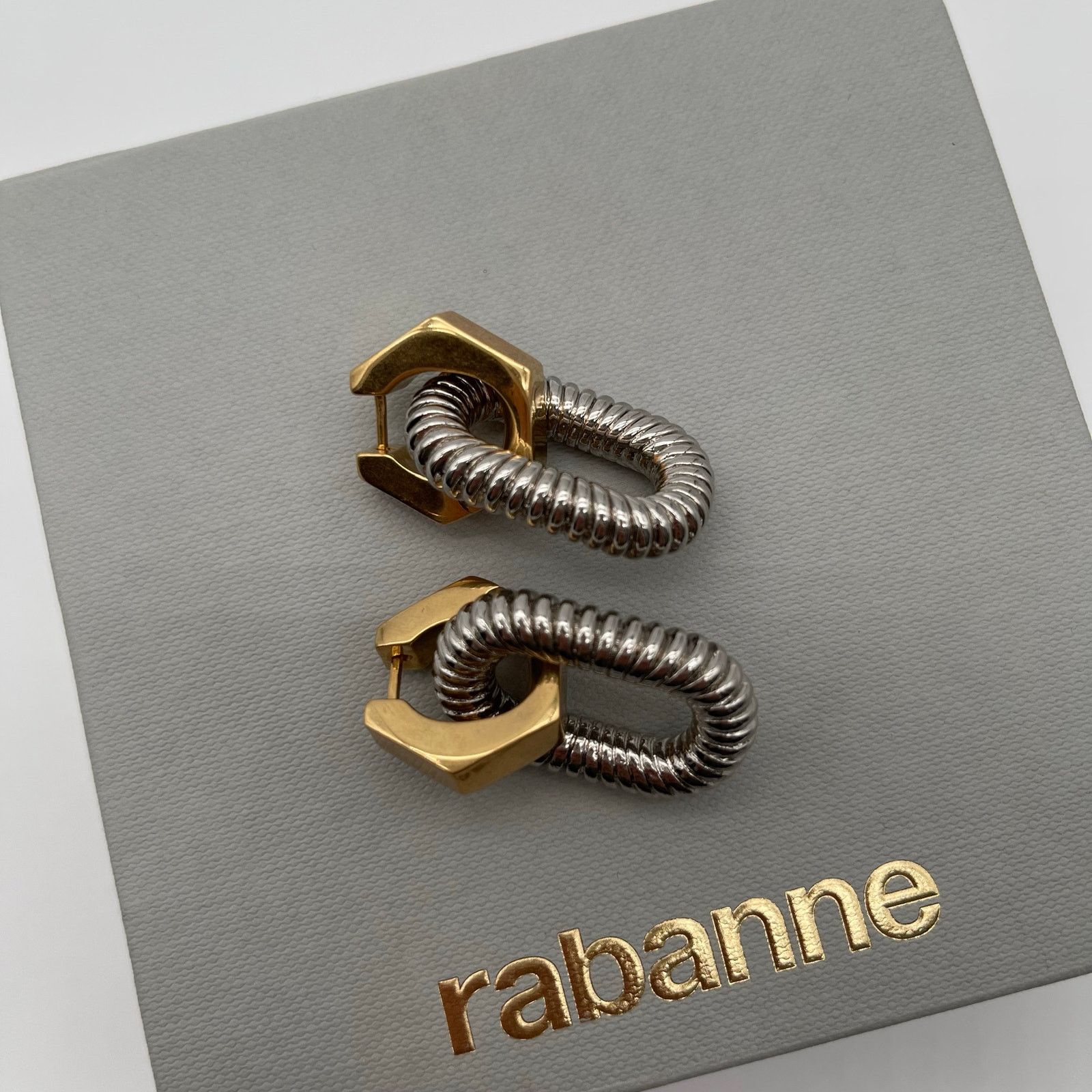 Paco Rabanne RABANNE | XL Link Bolt Screw Drop Oval Drop Earrings Size ONE SIZE - 6 Thumbnail