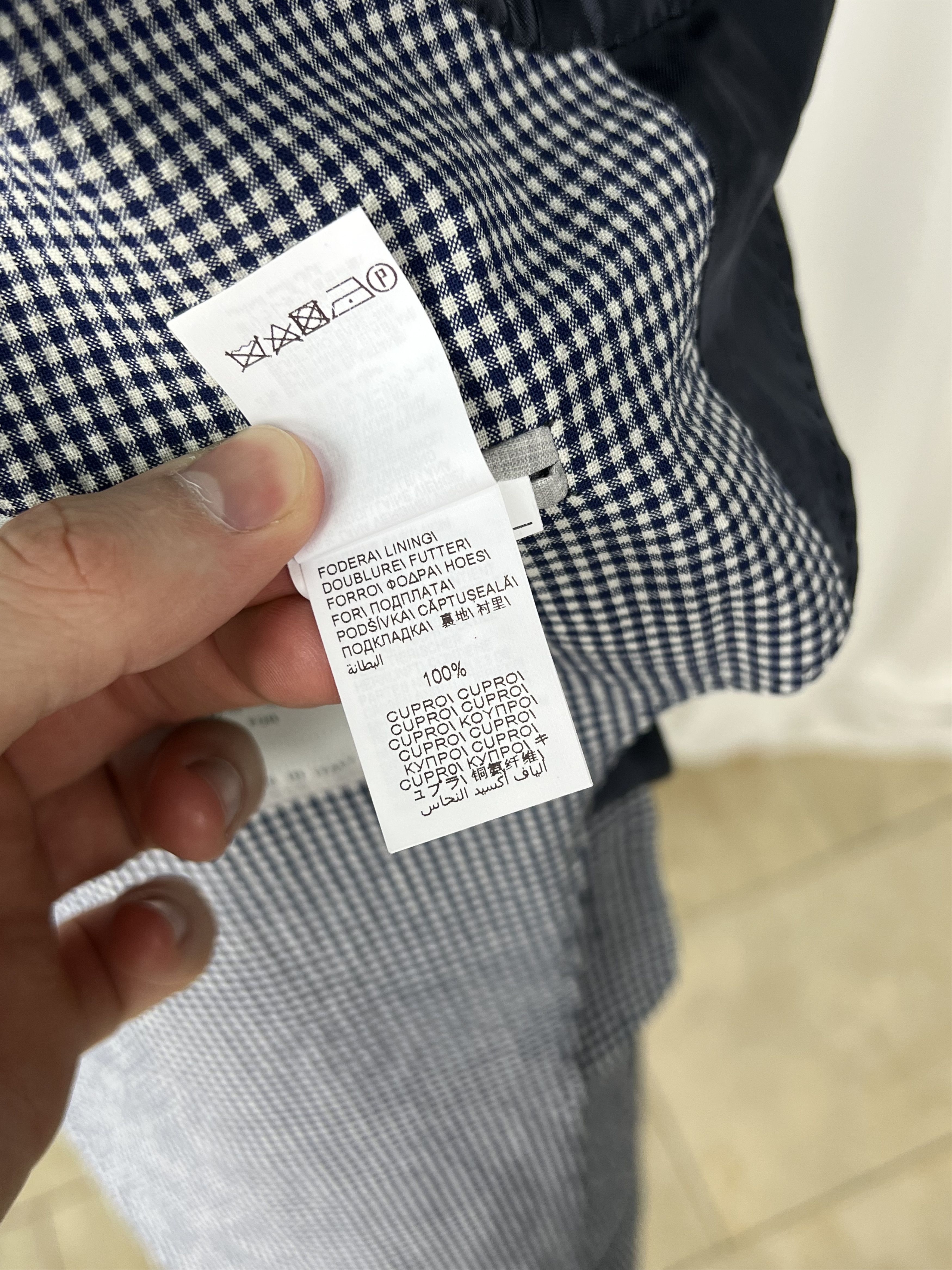 Brunello Cucinelli NWT Micro-Check Half-Lined 2-Piece Light Wool Suit Size 40R - 17 Thumbnail