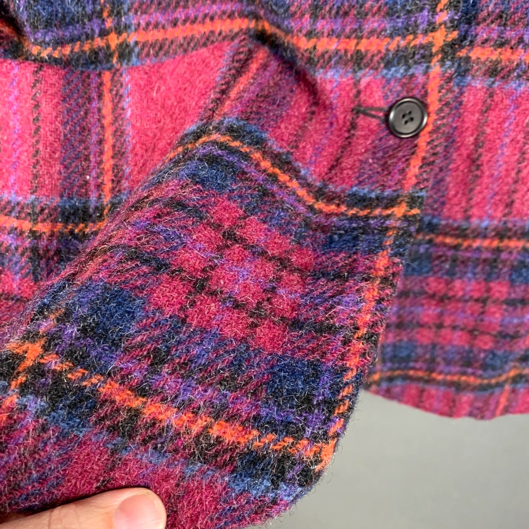 Vintage VINTAGE Woolrich Purple Plaid Button Womens Blazer USA Size Large Size L / US 10 / IT 46 - 4 Thumbnail
