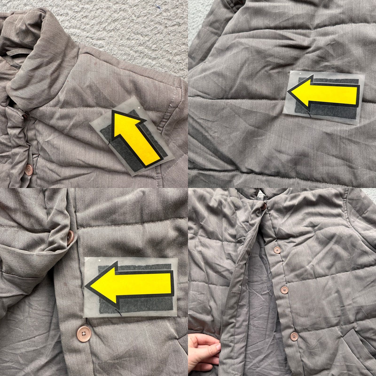 Armani Exchange VINTAGE Armani Exchange Jacket Womens Small Gray Puffer Full Zip Size S / US 4 / IT 40 - 8 Thumbnail