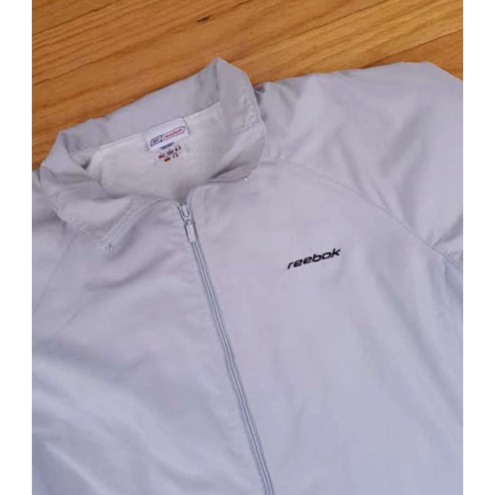 Reebok Reebok Woman Lightweight Full Zip Tennis Jacket Large Grey Size L / US 10 / IT 46 - 2 Thumbnail
