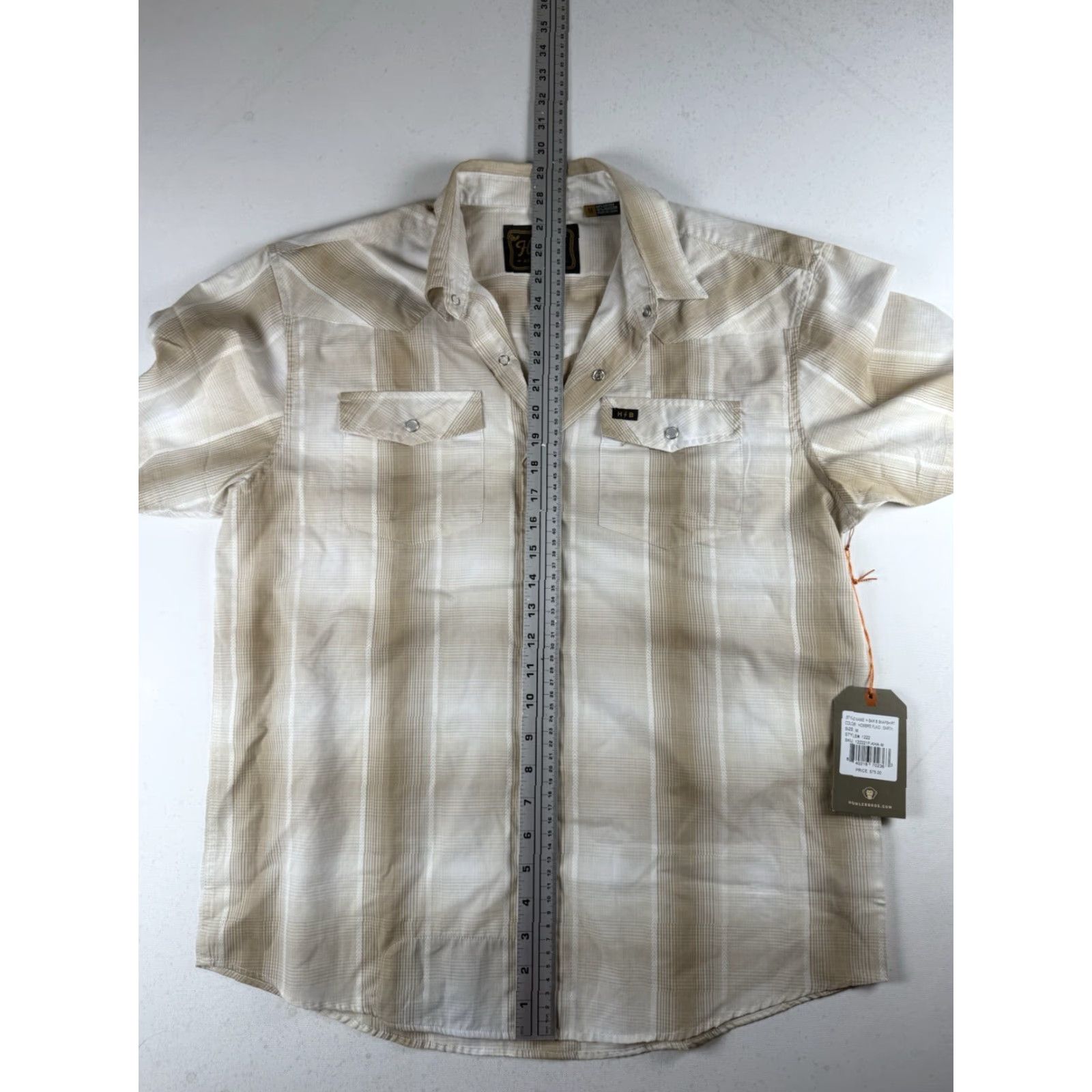 Howler Brothers Howler Brothers H BAR B Snapshirt Button-Up NWT Medium M Beige Plaid Mens Short Sleeve Shirt Size US M / EU 48-50 / 2 - 5 Thumbnail