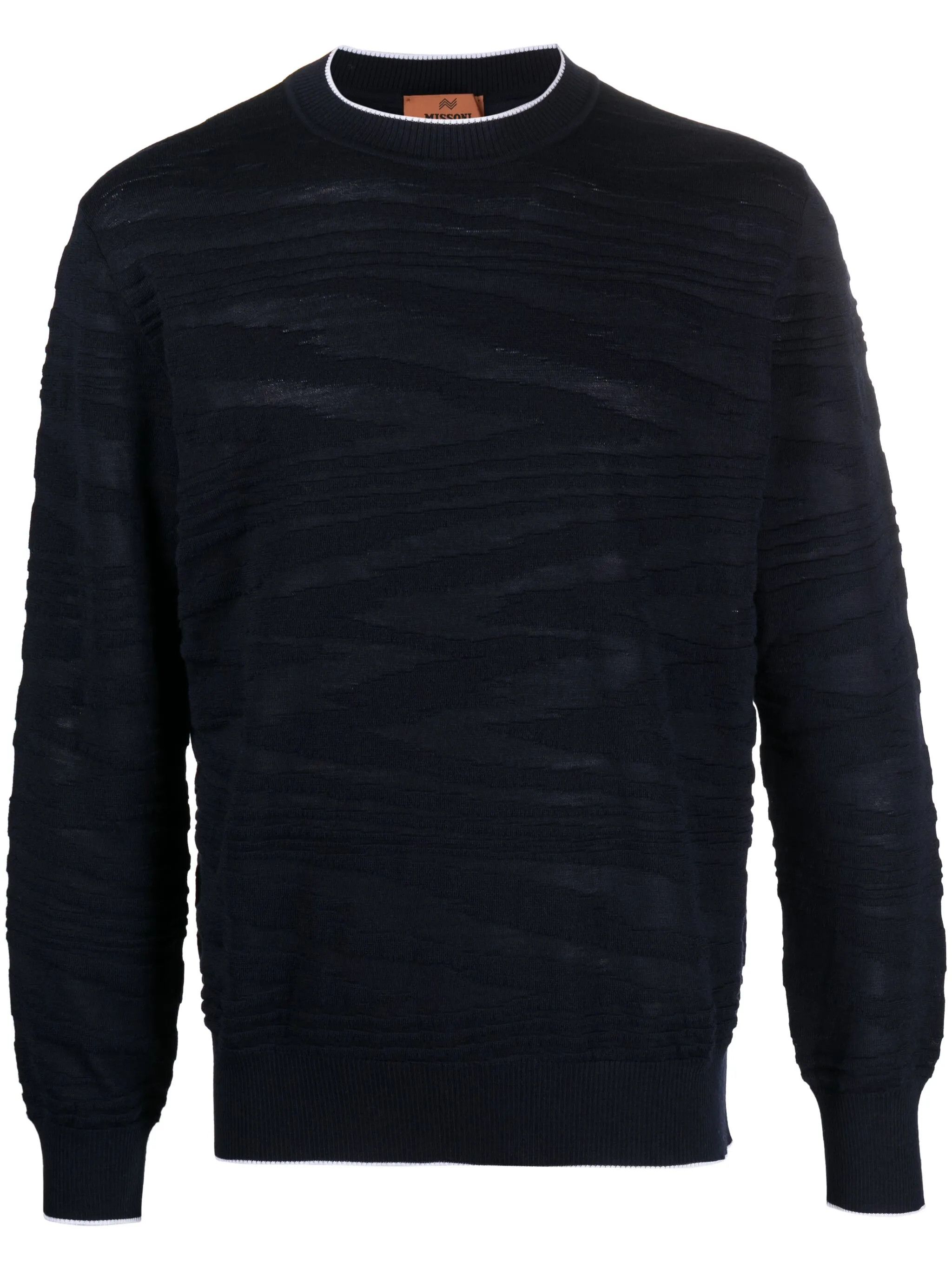 Missoni o1y0225 Crewneck Sweater in Midnight Blue Size US M / EU 48-50 / 2 - 1 Thumbnail