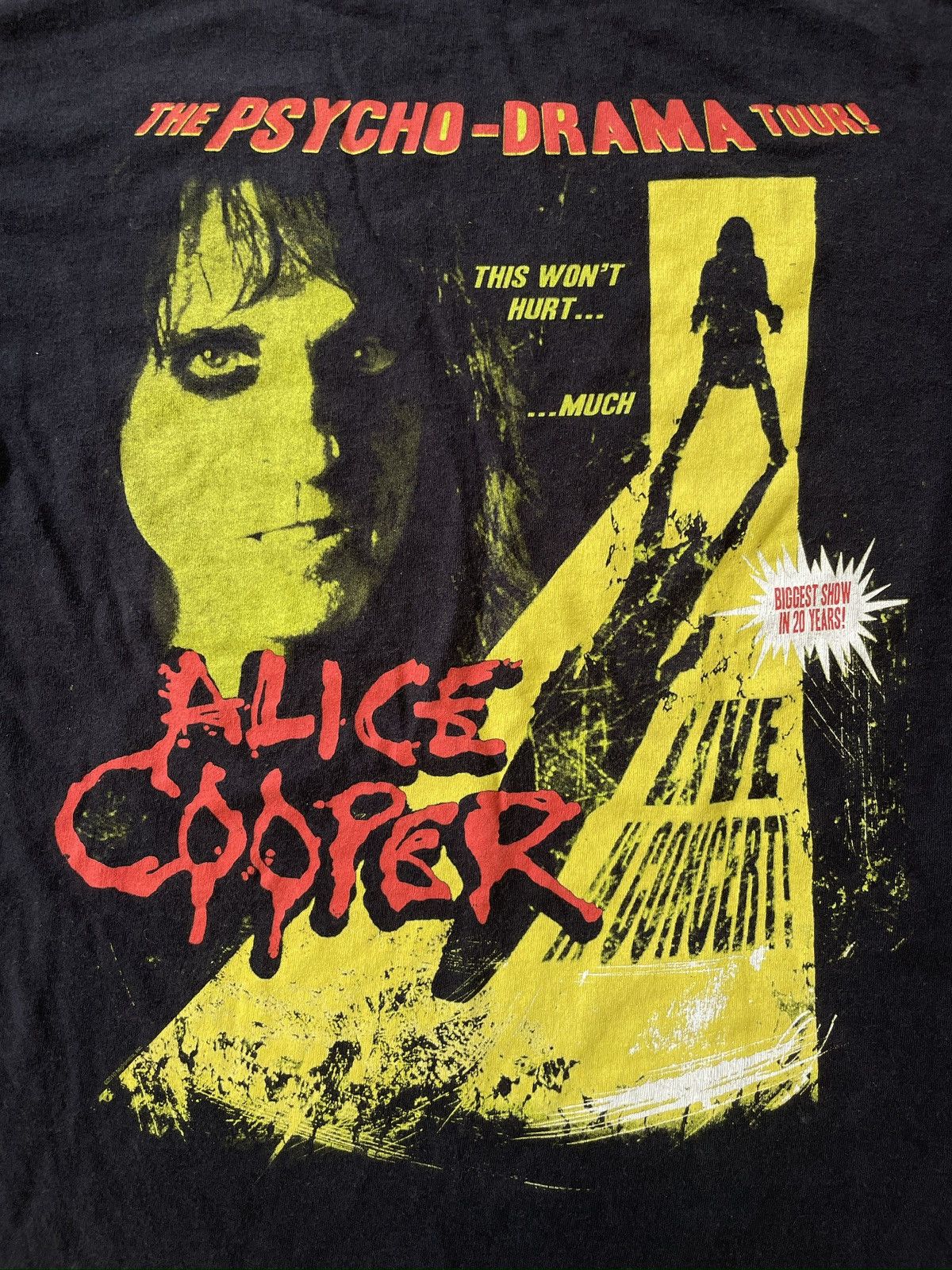 Band Tees × Hanes × Vintage Vintage Y2K The Psycho Drama Tour “ALICE COOPER” Band Tees Size US L / EU 52-54 / 3 - 2 Thumbnail
