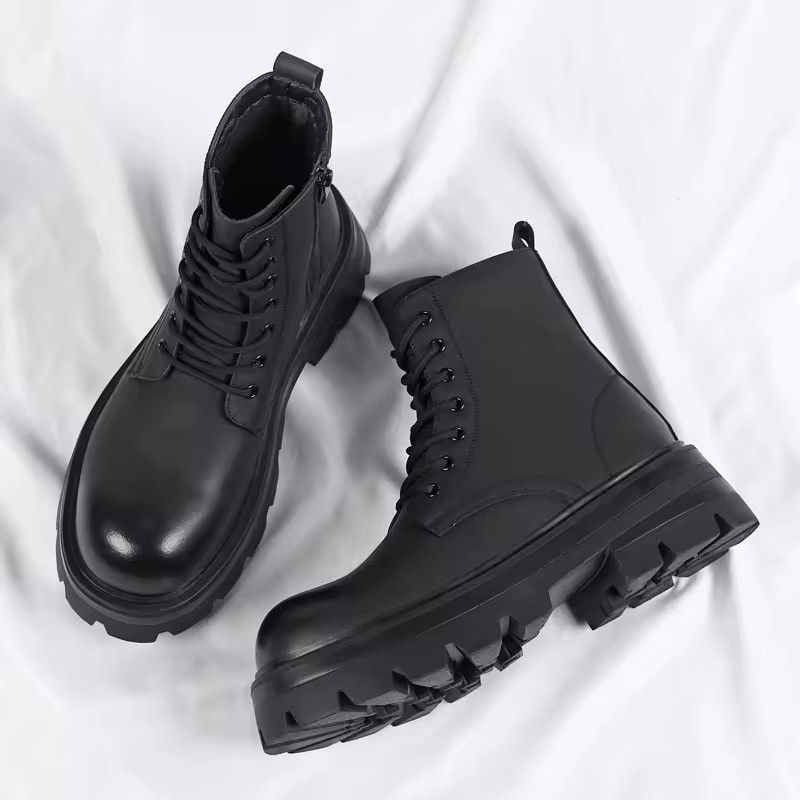 Japanese Brand Split Leather Chunky Combat Boots Size US 9.5 / EU 42-43 - 6 Thumbnail
