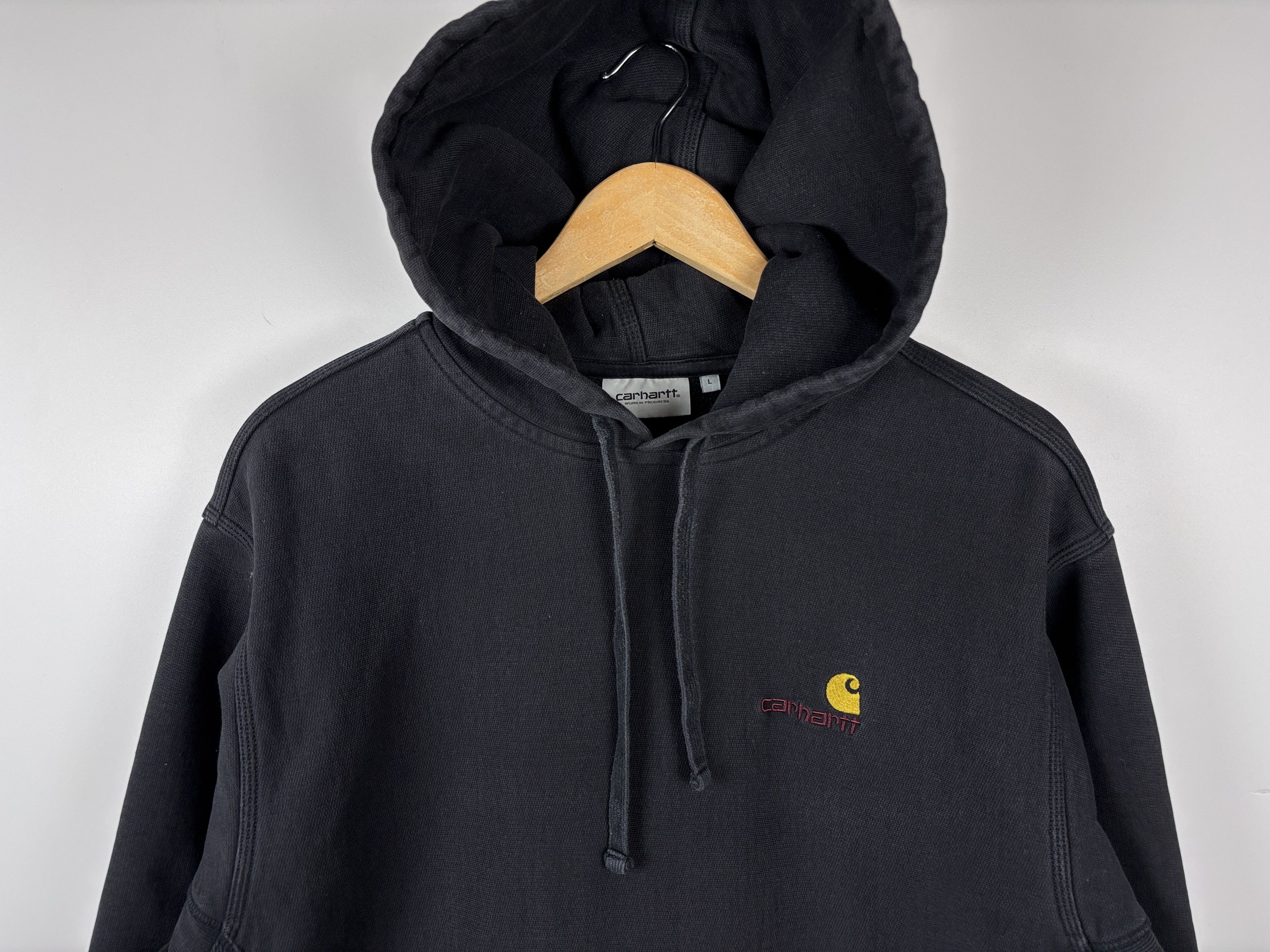 Carhartt × Carhartt Wip Carhartt WIP American Script Sweat Pullover Hoodie Black L Size US L / EU 52-54 / 3 - 2 Thumbnail