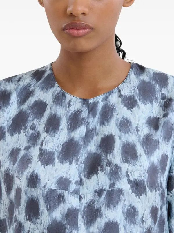 Marni o1w1db11125 All-Over-Print Dress in Blue Size S / US 4 / IT 40 - 4 Thumbnail