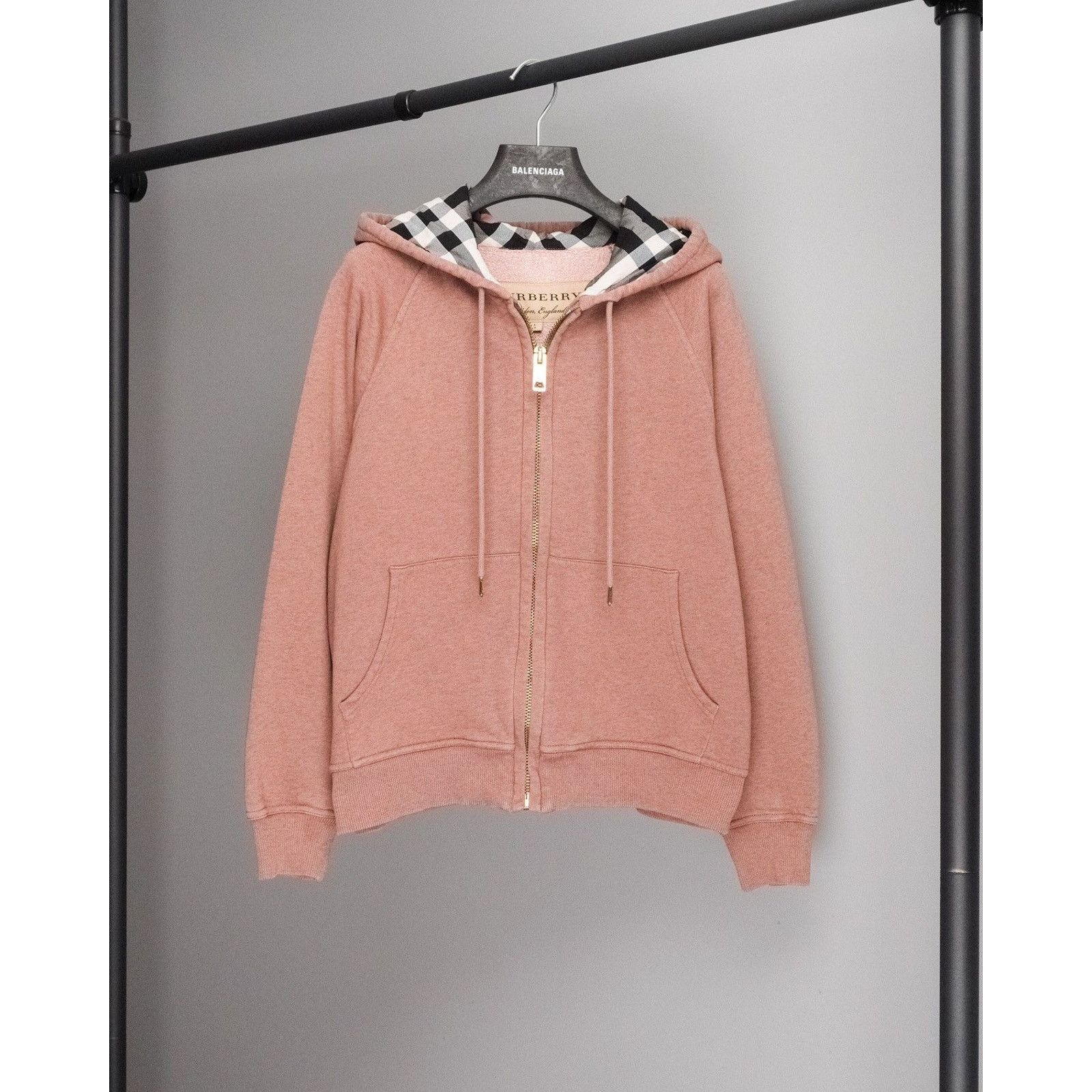 Burberry Burberry London Red Zip Hoodie Woman nova check