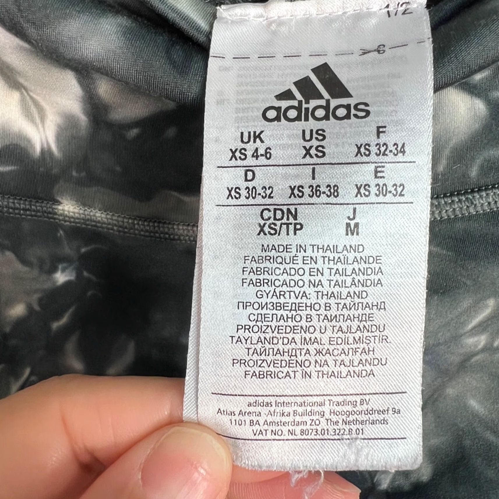 Adidas Adidas Parley Womens Size XS High-Waisted Leggings Tie-Dye Green/Black Athletic Size 26" / US 2 / IT 38 - 3 Thumbnail