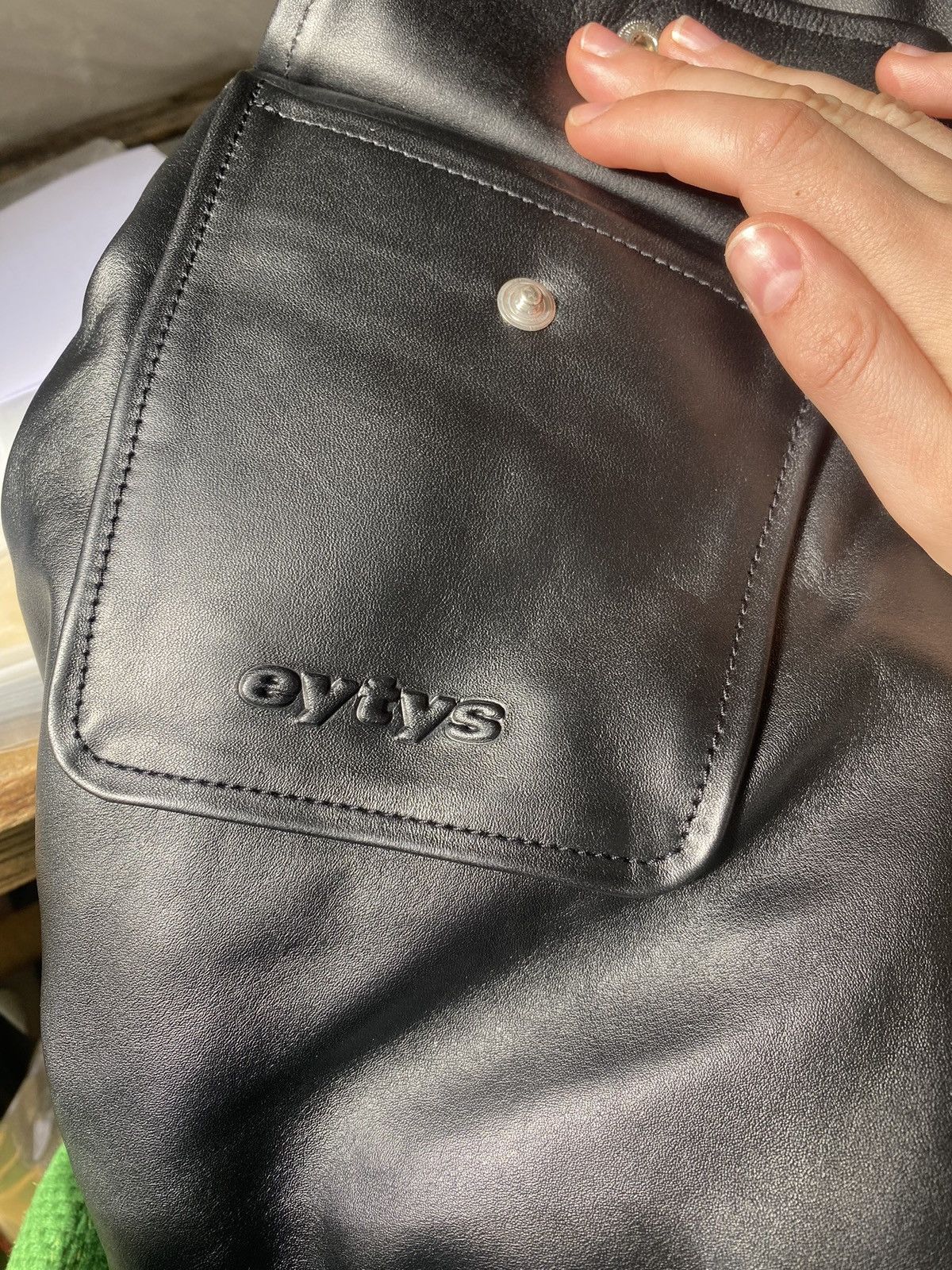 Eytys Eytys Unisex Lazar Black Puffer Jacket Leather Size US L / EU 52-54 / 3 - 11 Thumbnail