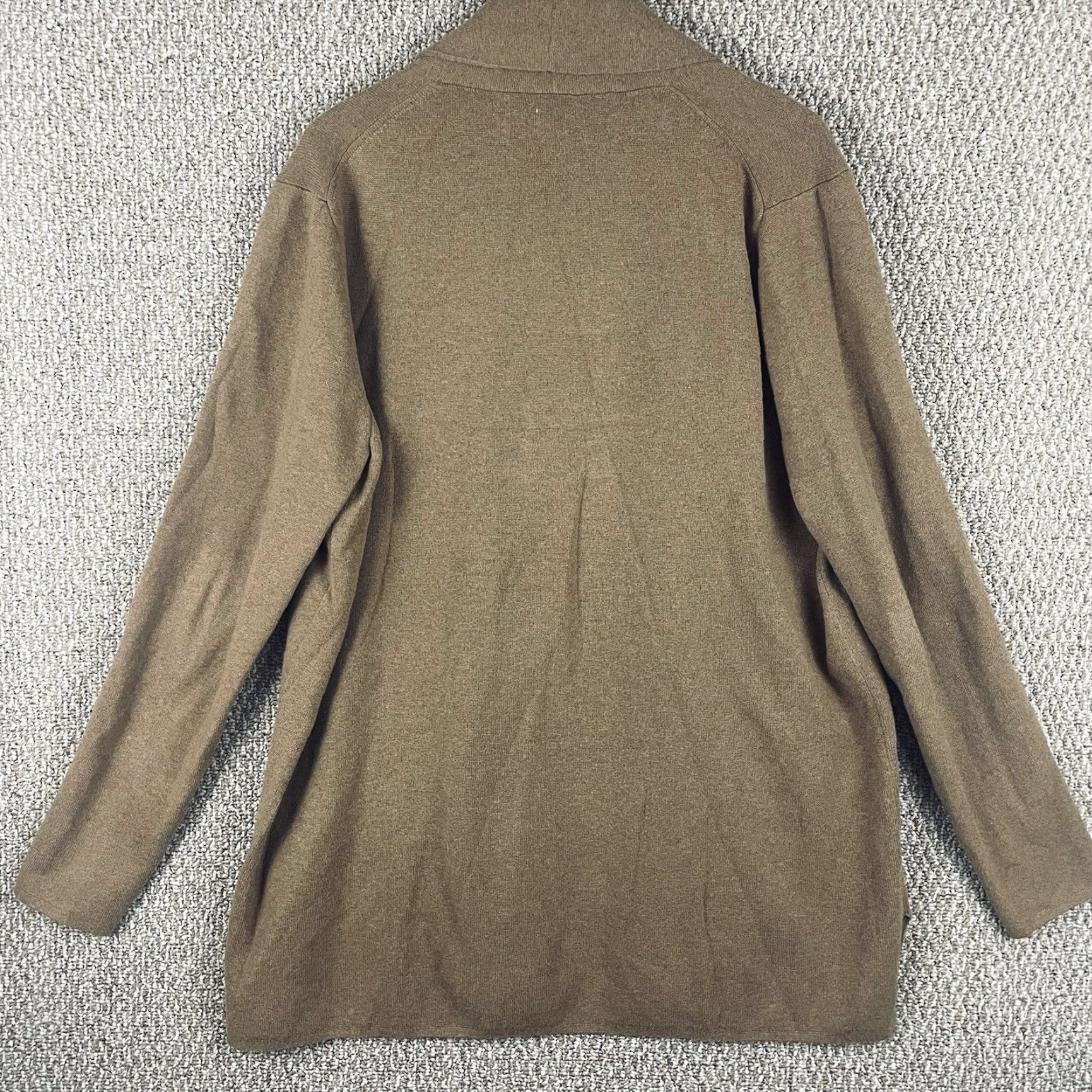 J.Crew J.CREW Cardigan Sweater Chelsea Open Front Brown XL Women Pockets Knit 100% Cotton Autumn Winter Spring Fall Relaxed Regular Size XL / US 12-14 / IT 48-50 - 7 Thumbnail